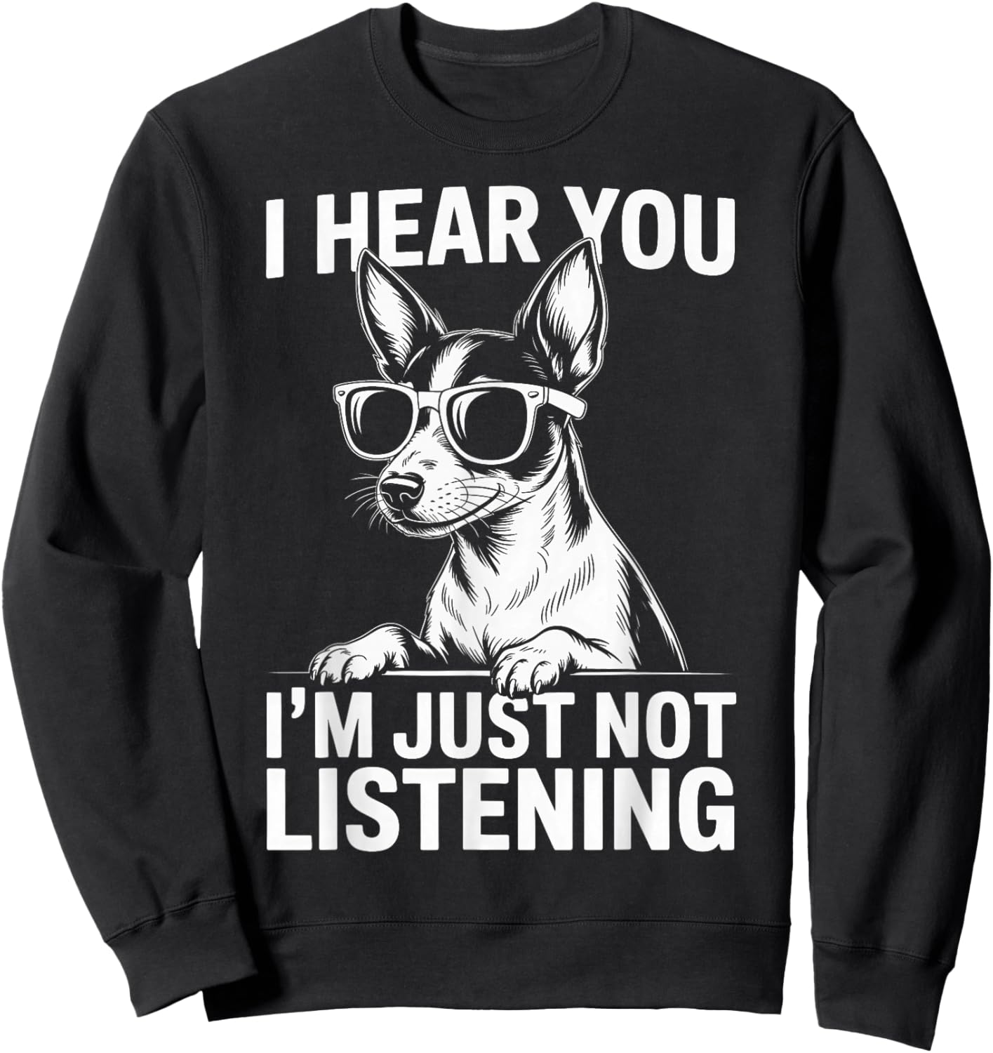 Rat Terrier Funny Rat Terrier Sweatshirt - Sweatshirt | Black