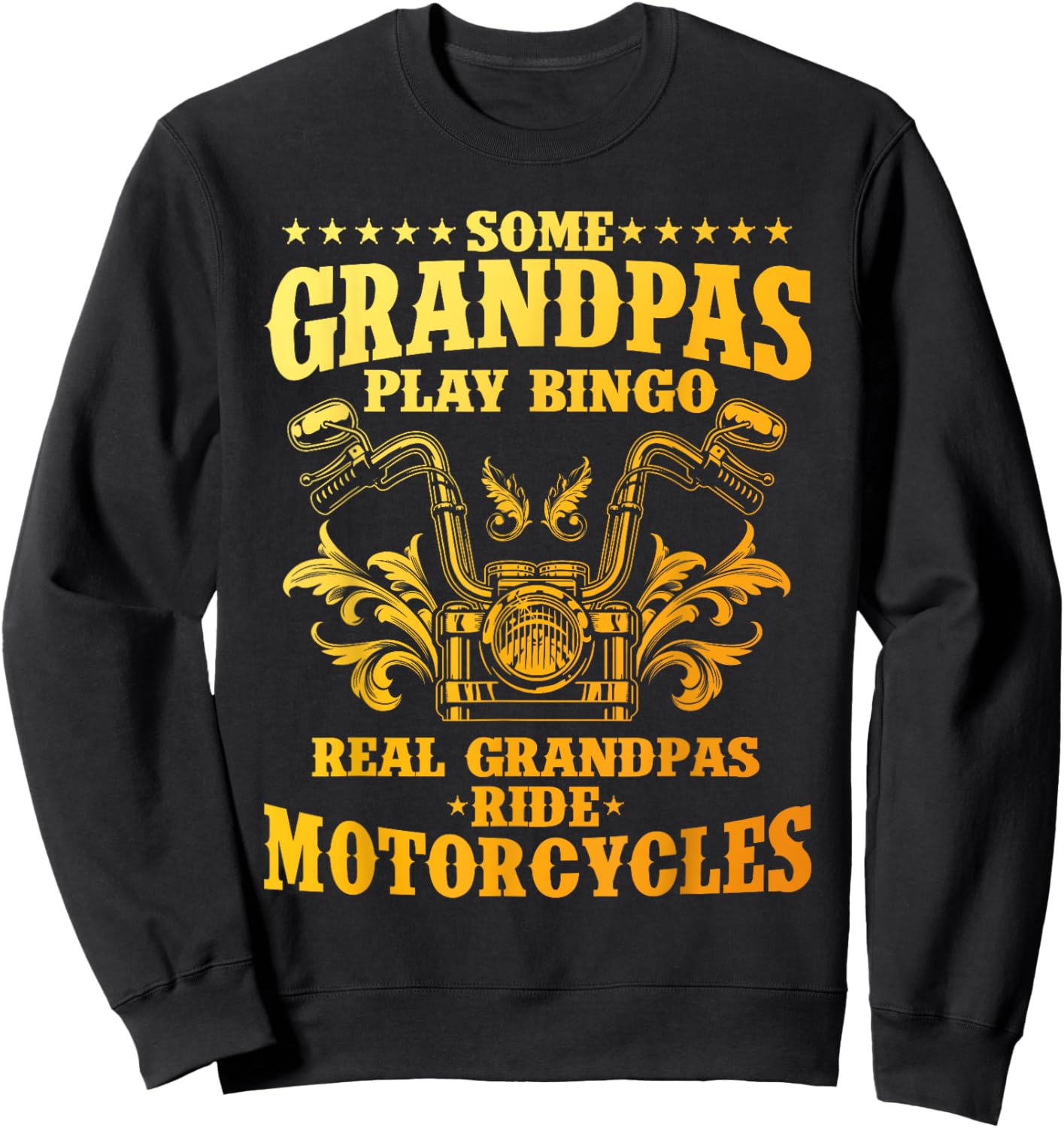 Cool Grandpa Motorcycle Design Biker Motorbike Lover Sweatshirt - Sweatshirt | Black
