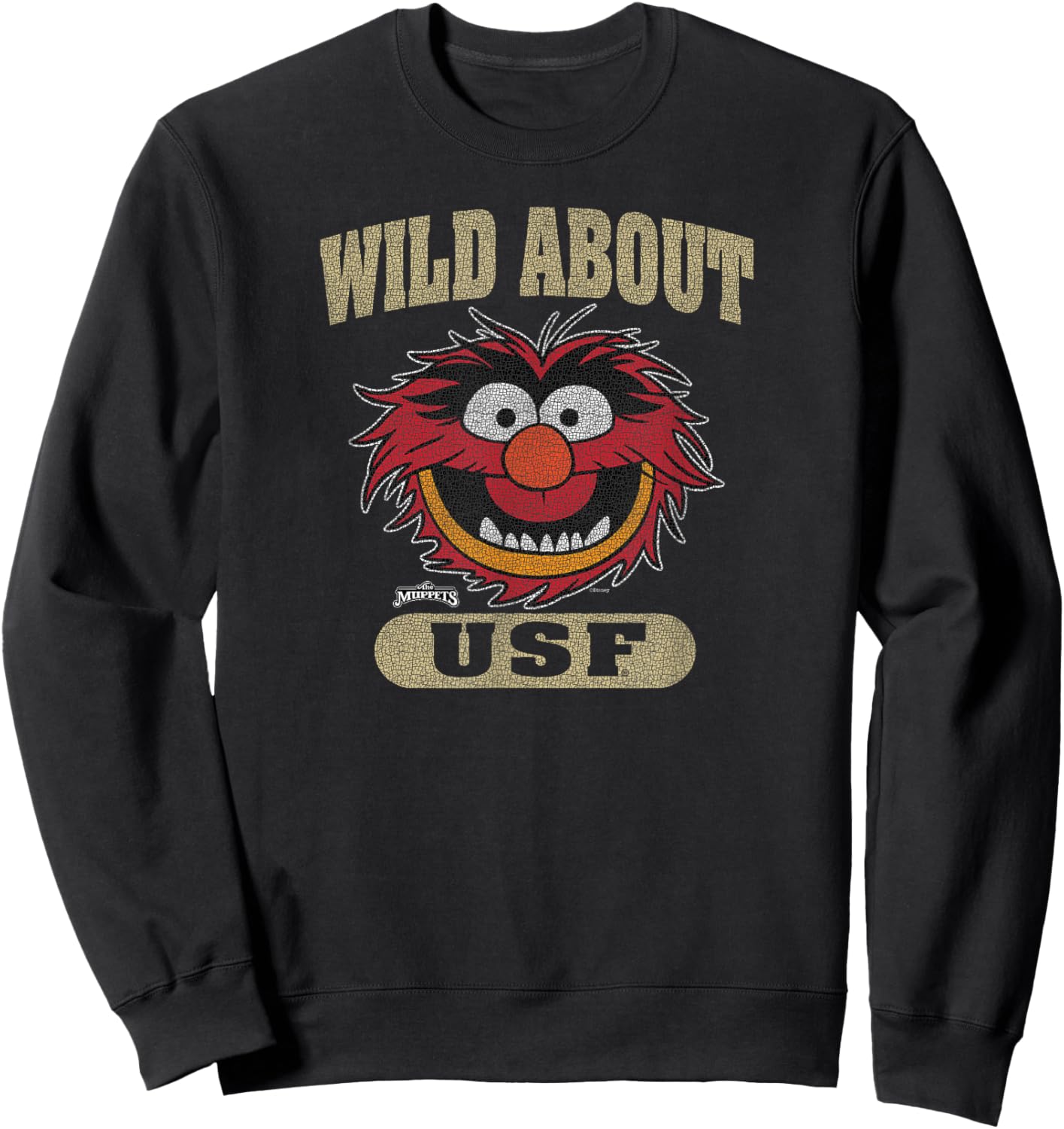 South Florida Bulls Muppets Animal Green Officially Licensed Sweatshirt - Sweatshirt | Black