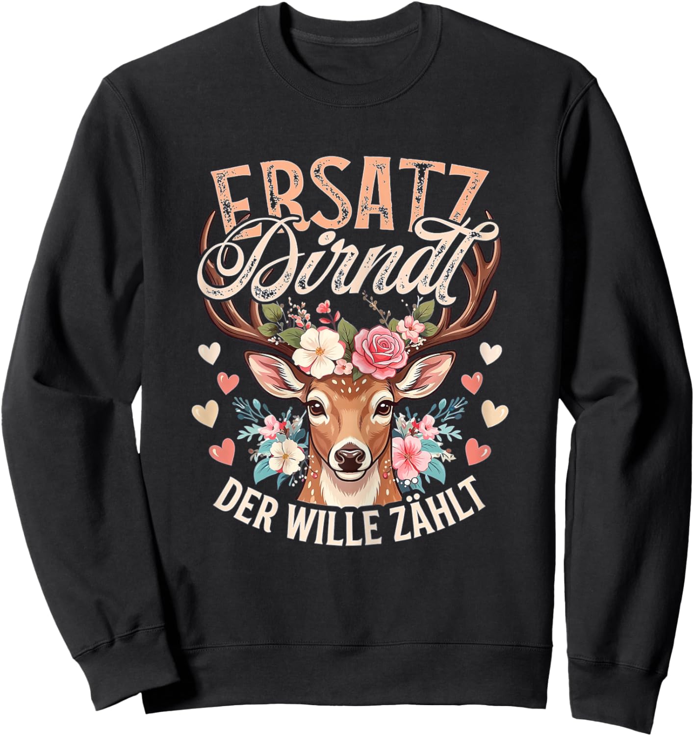 Trachtenshirt Damen Dirndl Shirt Passend für Oktoberfest Sweatshirt - Sweatshirt | Black