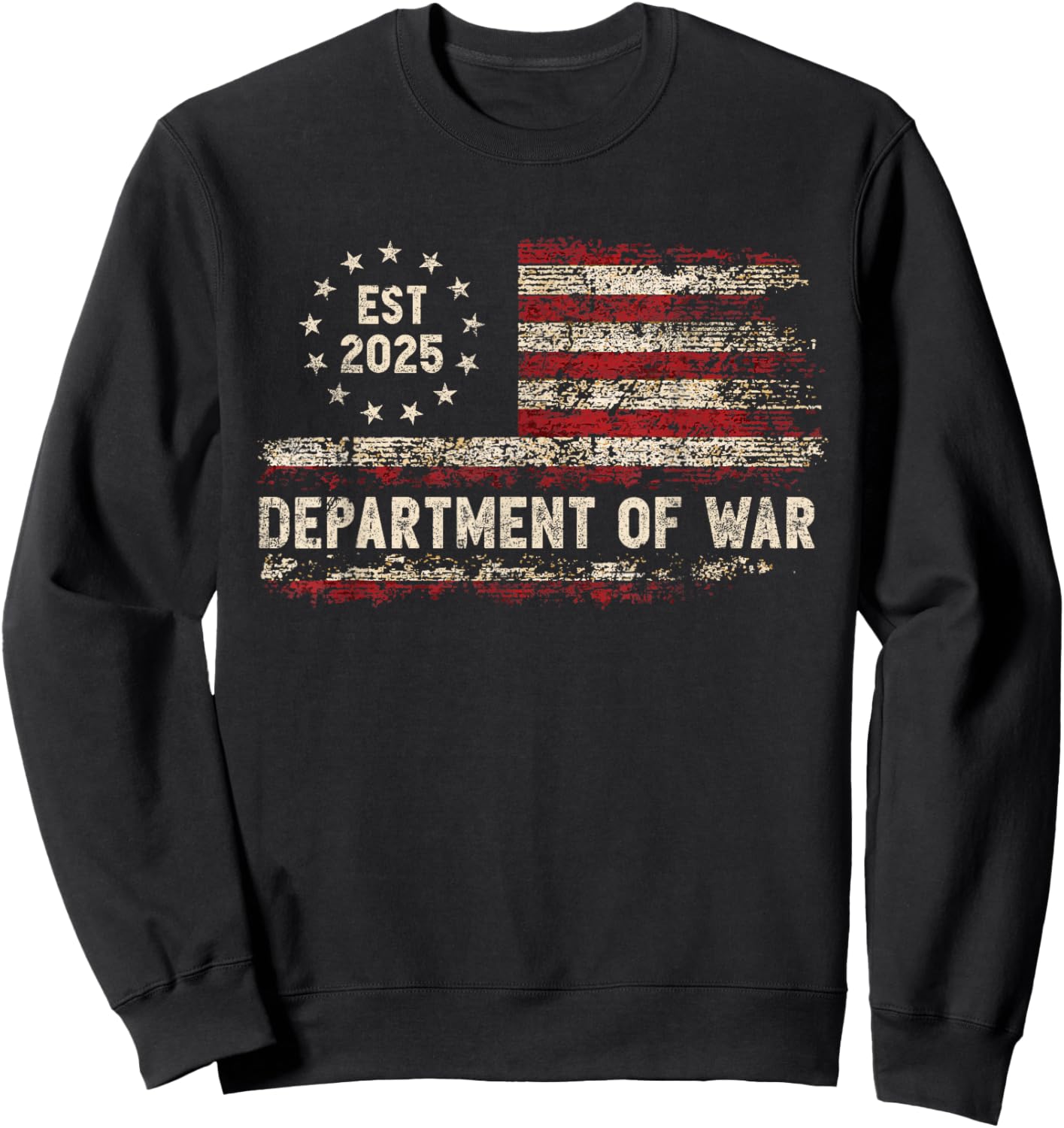 Department of War United States of America USA Sweatshirt - Sweatshirt | Black