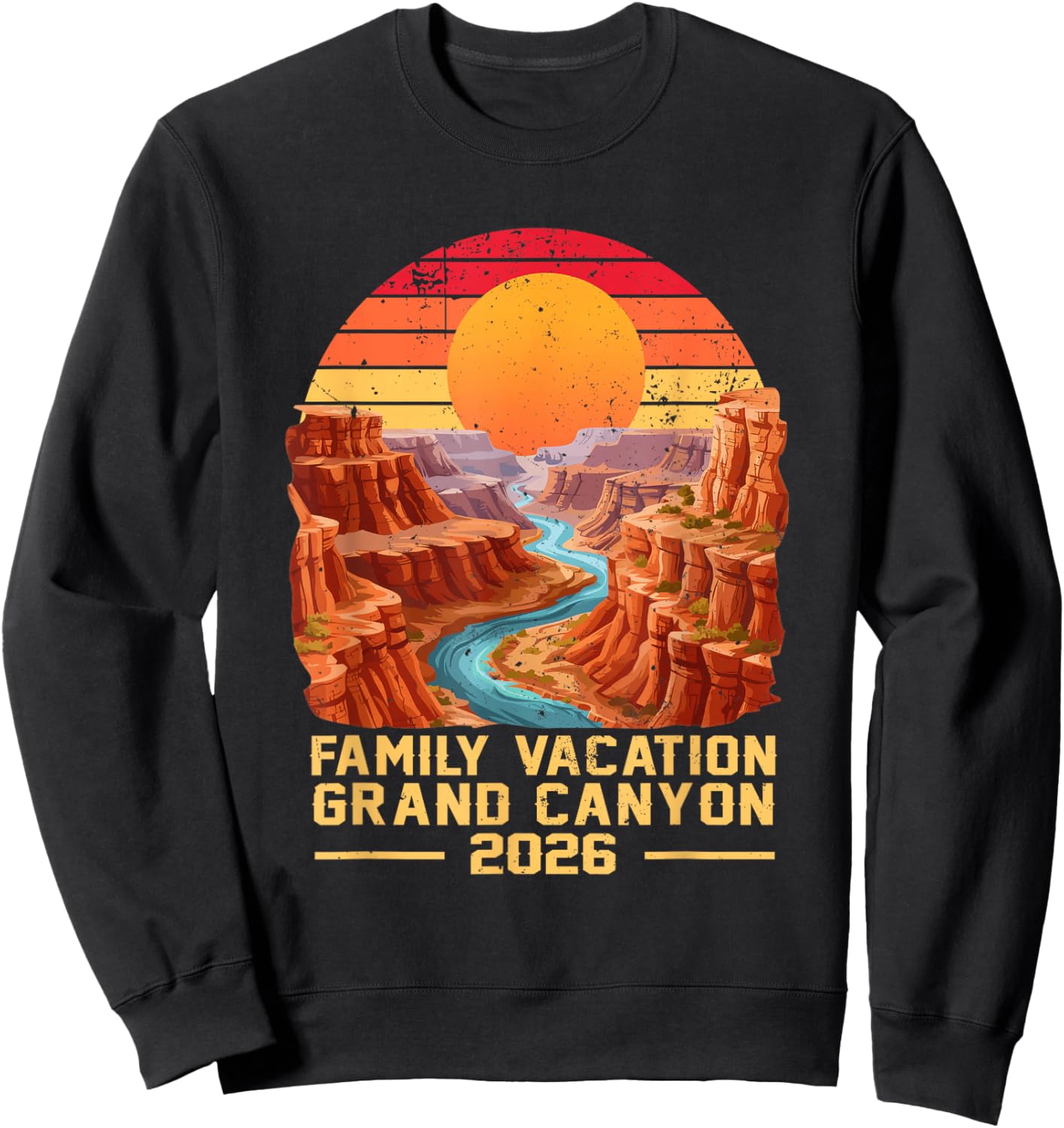 Family Vacation Grand Canyon National Park 2026 Sweatshirt - Sweatshirt | Black