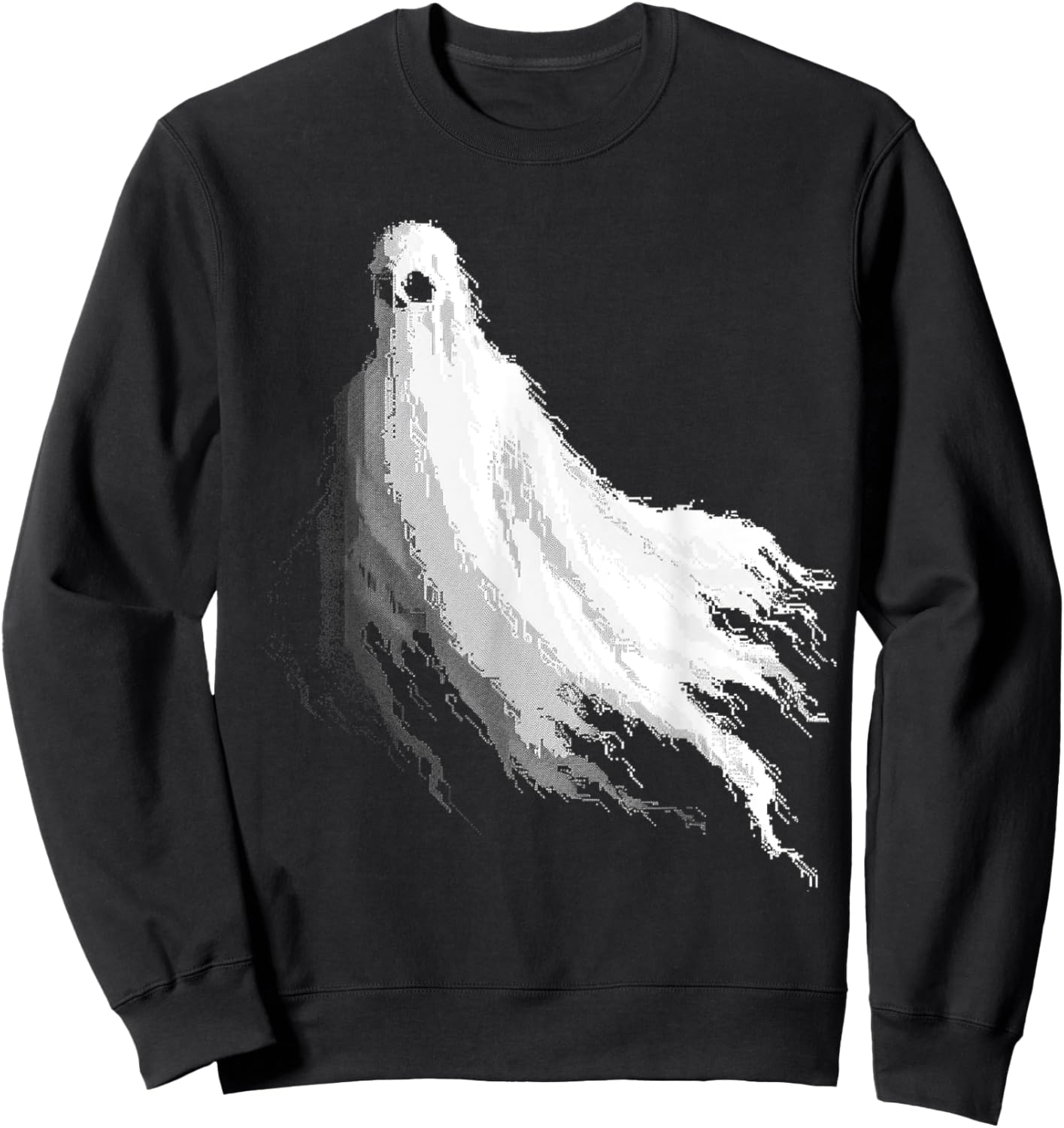 Ghost Costume Halloween Spooky Art Ghost Sweatshirt - Sweatshirt | Black