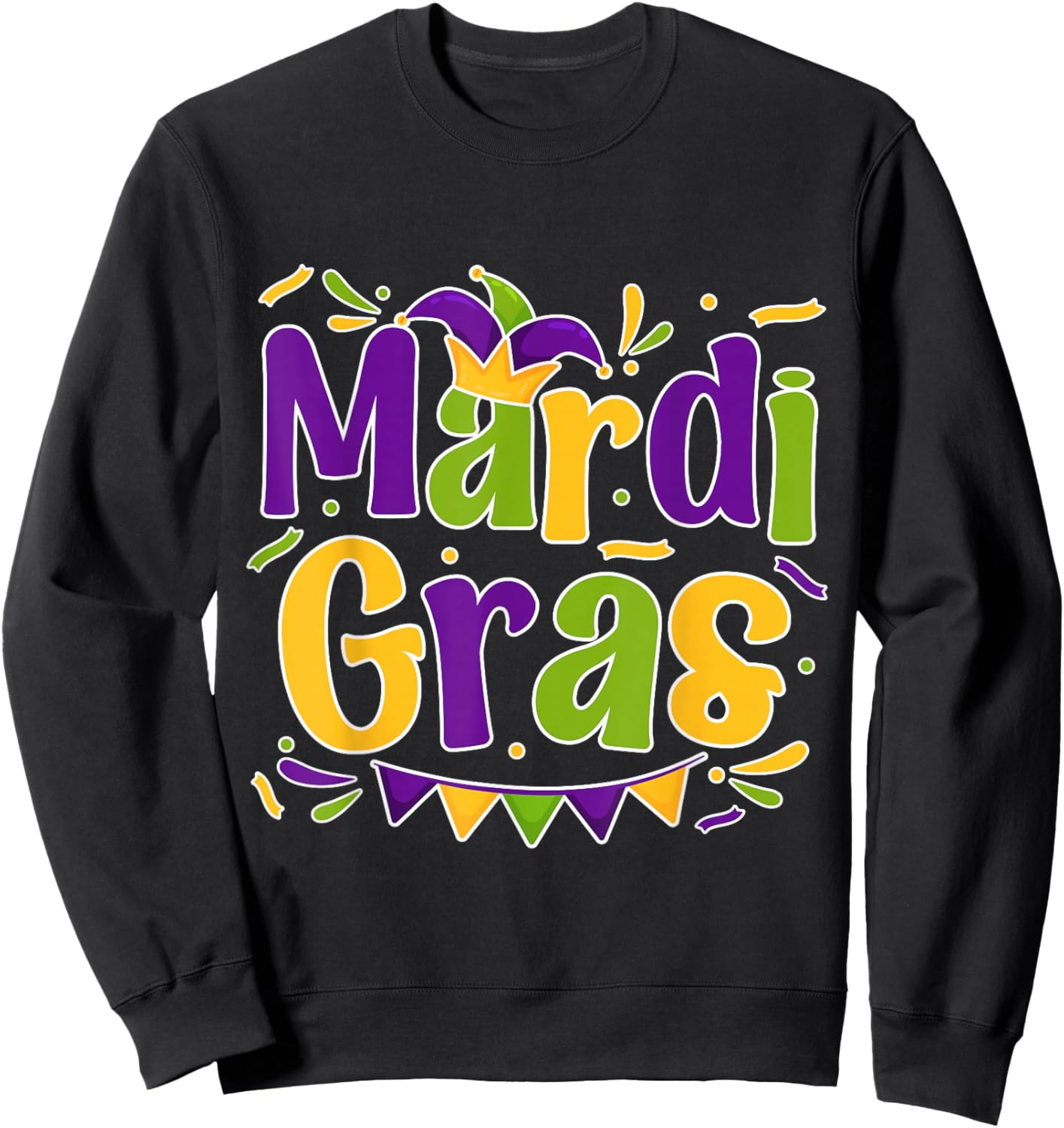 Mardi Gras Men Women Boy Girl Louisiana Carnival New Orleans Sweatshirt - Sweatshirt | Black