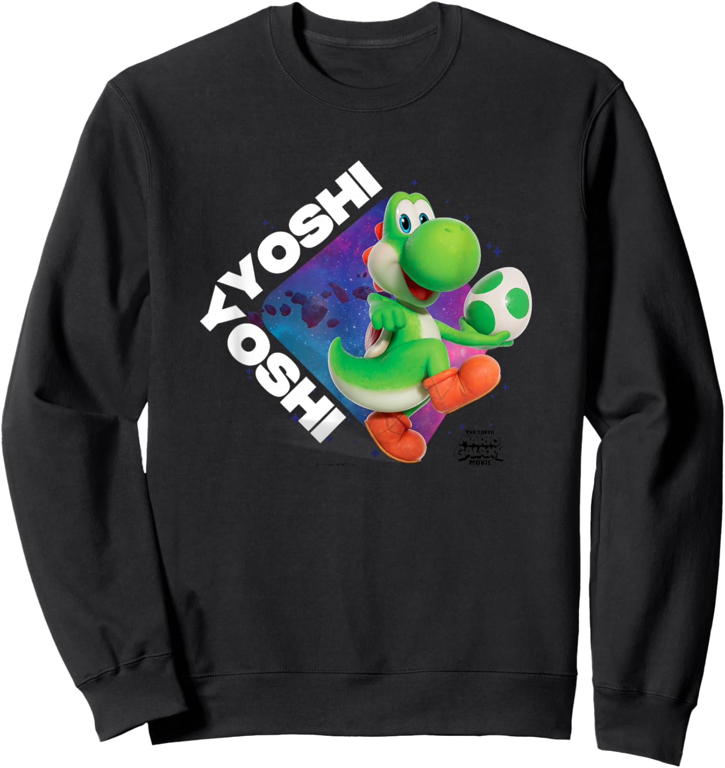 The Super Mario Galaxy Movie Yoshi in Action Sweatshirt - Sweatshirt | Black