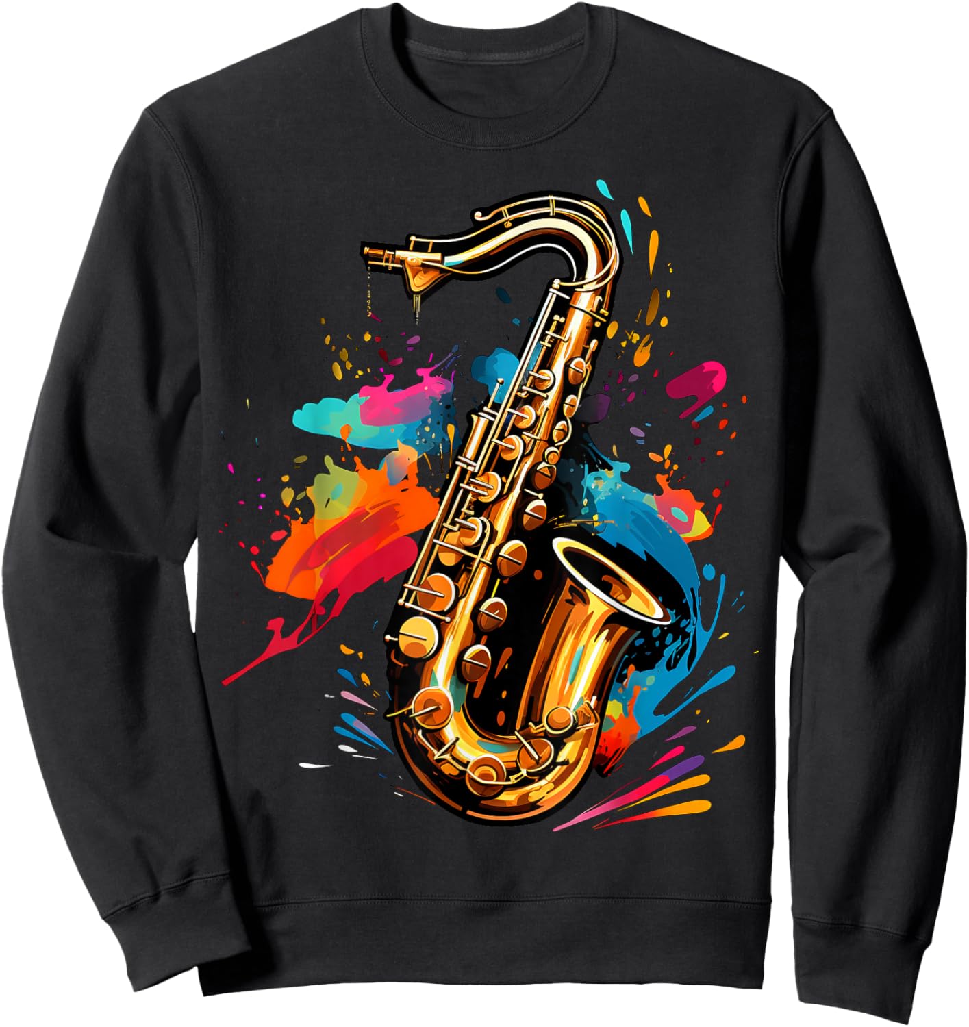 Saxophone lovers , Small, Black Sweatshirt - Sweatshirt | Black