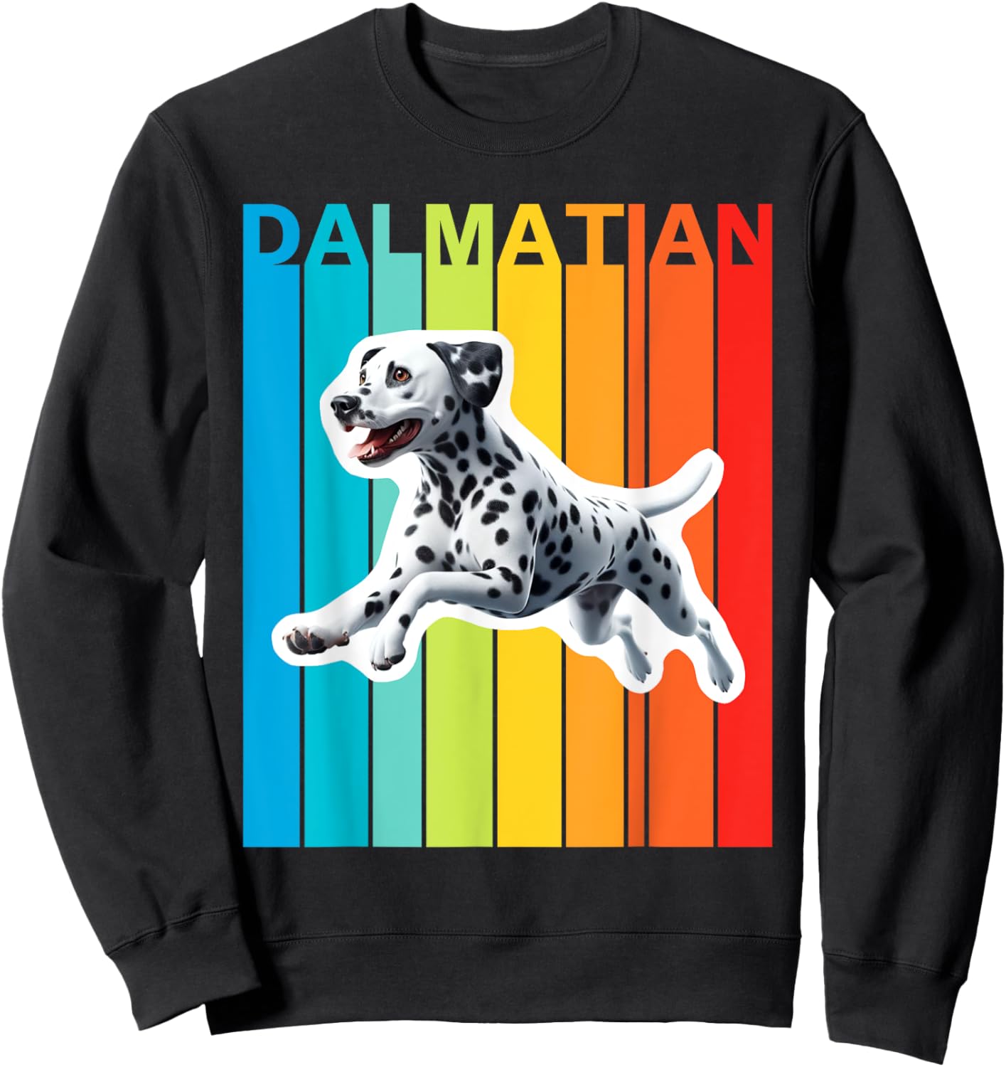 Colorful Dalmatian Sweatshirt - Sweatshirt | Black