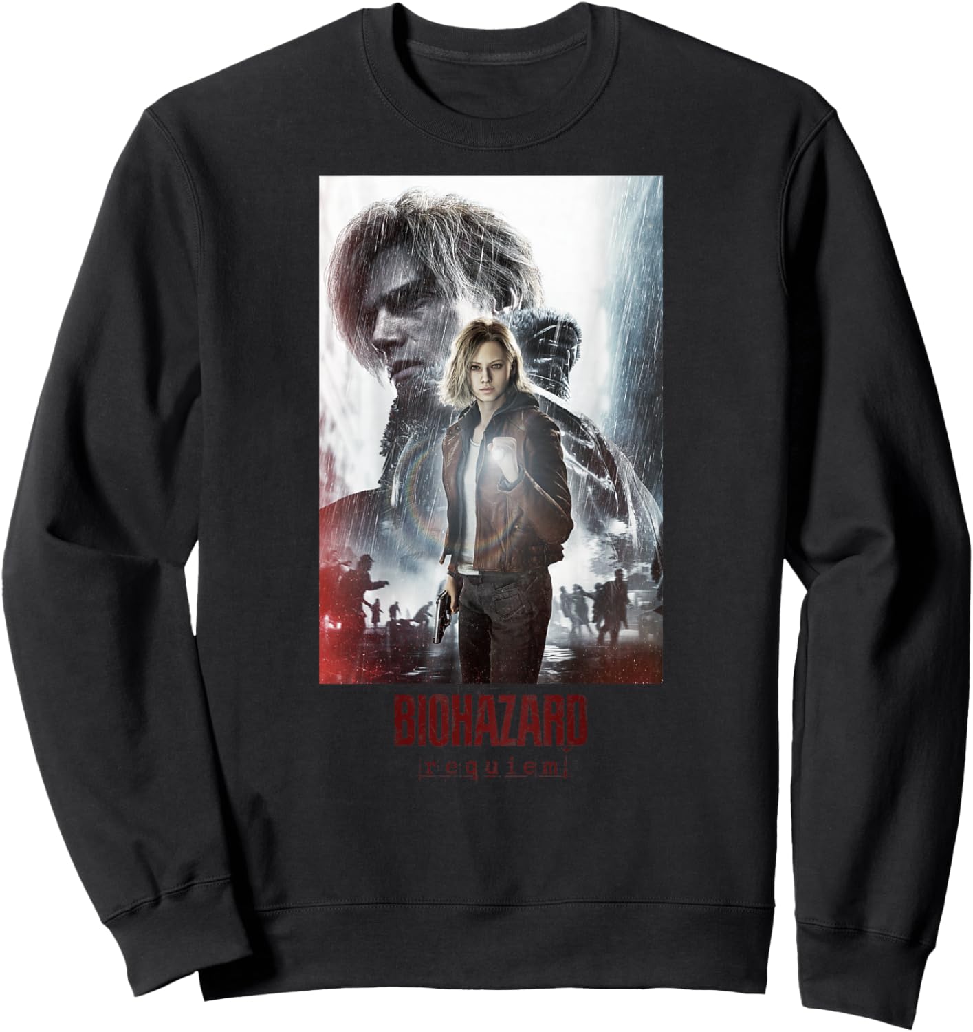 Resident Evil Requiem Leon & Grace Art BP Sweatshirt - Sweatshirt | Black