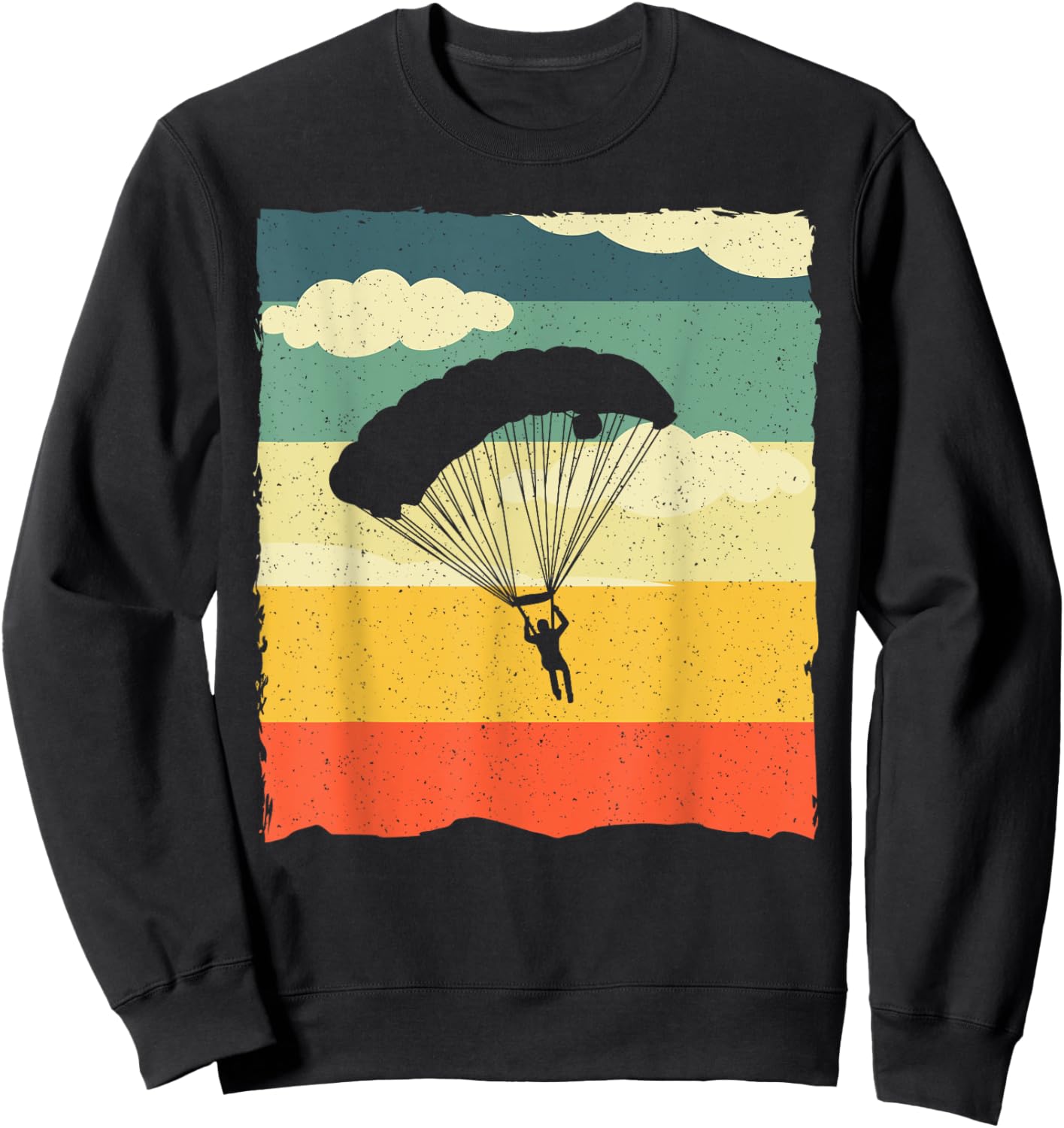 Skydiving Art Women Skydiver Paragliding Sky Diving Sweatshirt - Sweatshirt | Black