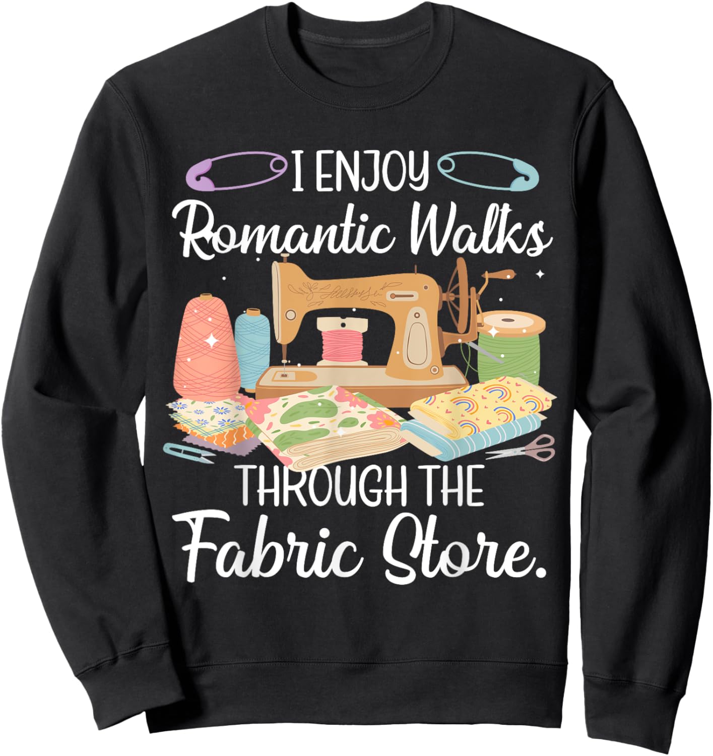 Funny Sewing Art For Mom Women Sewing Machine Quilting Sewer Sweatshirt - Sweatshirt | Black