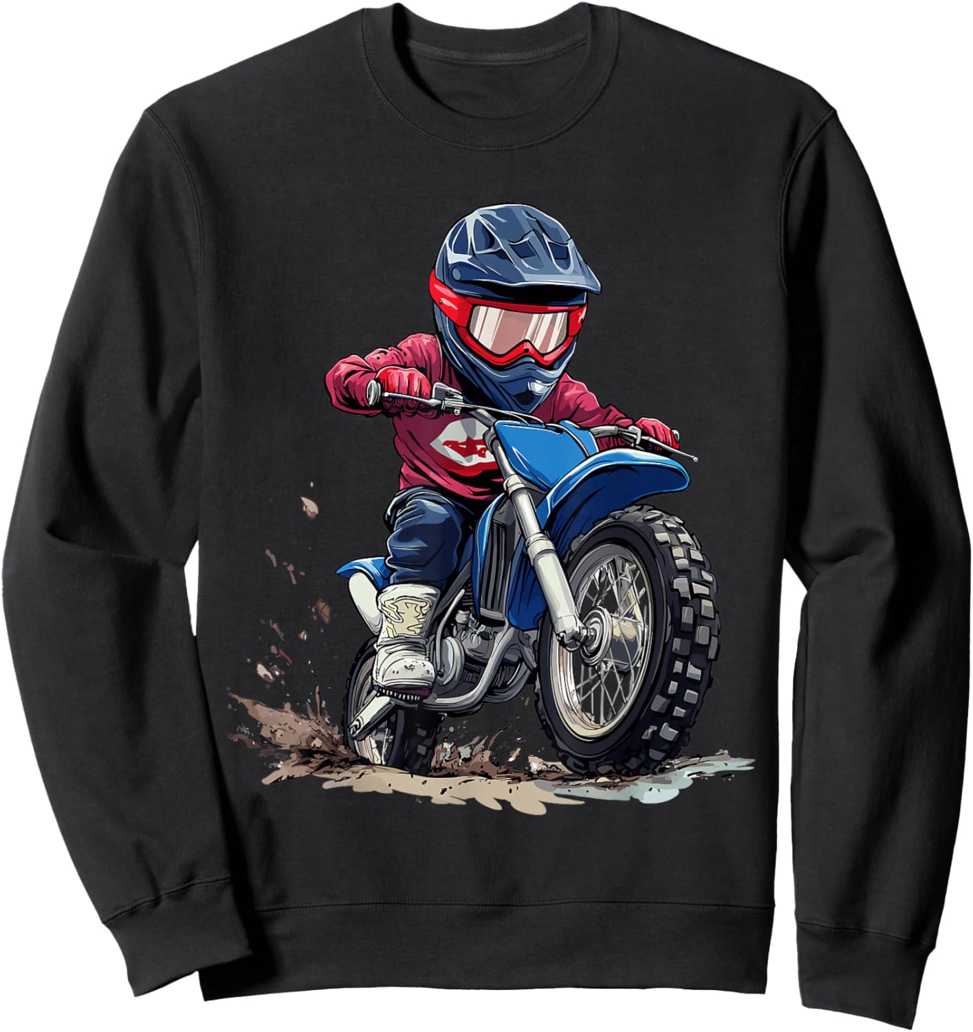 Kids Dirt Bike Sweatshirt - Sweatshirt | Black