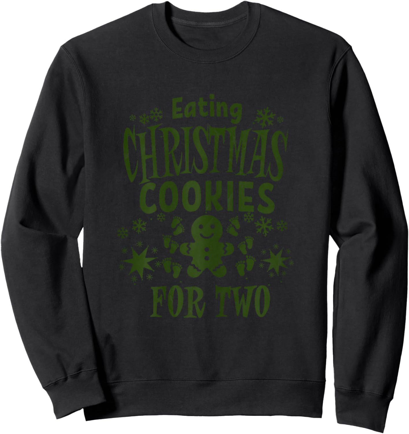 Funny Christmas Pregnancy Announcement Mom Mother To Be Sweatshirt - Sweatshirt | Black
