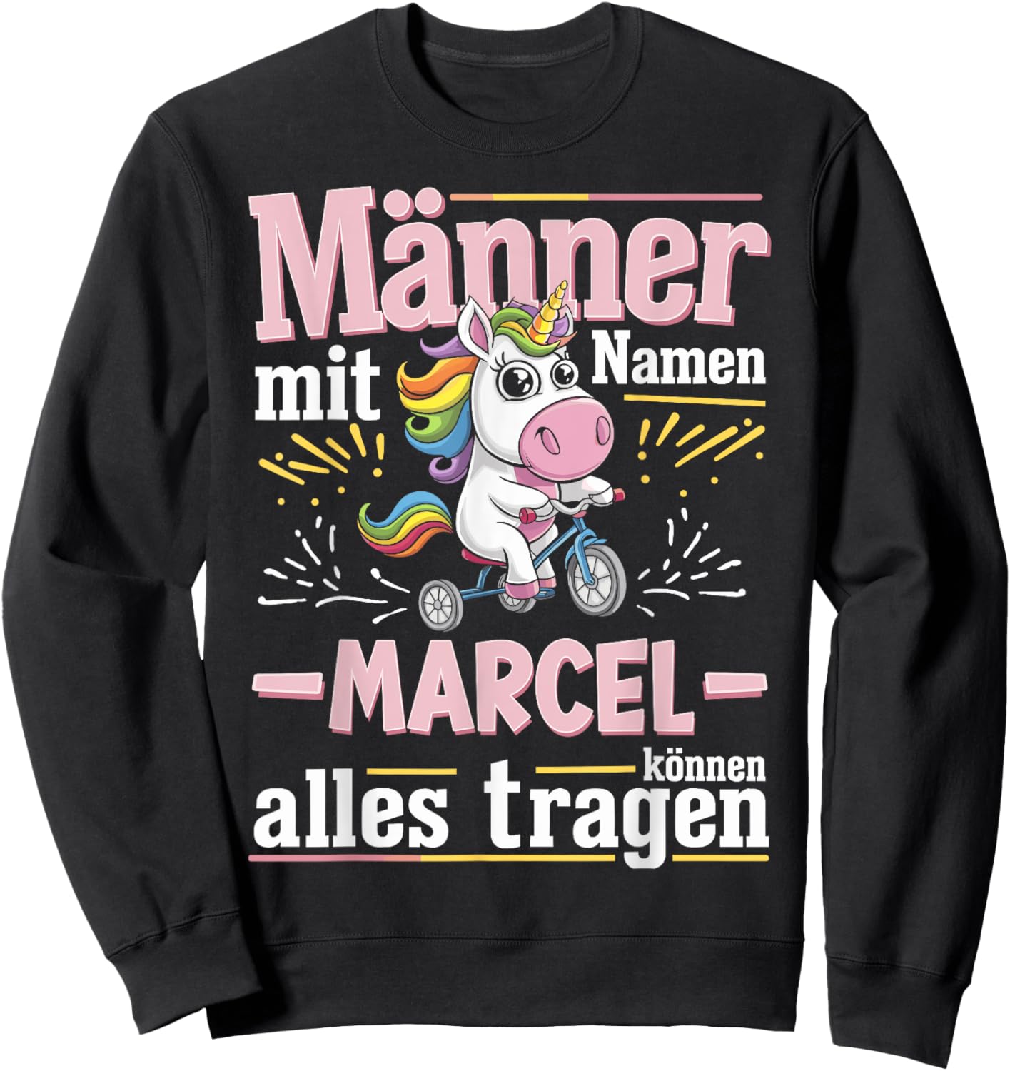 Männer Mit Namen Marcel Vorname Marcel Geburtstag Sweatshirt - Sweatshirt | Black