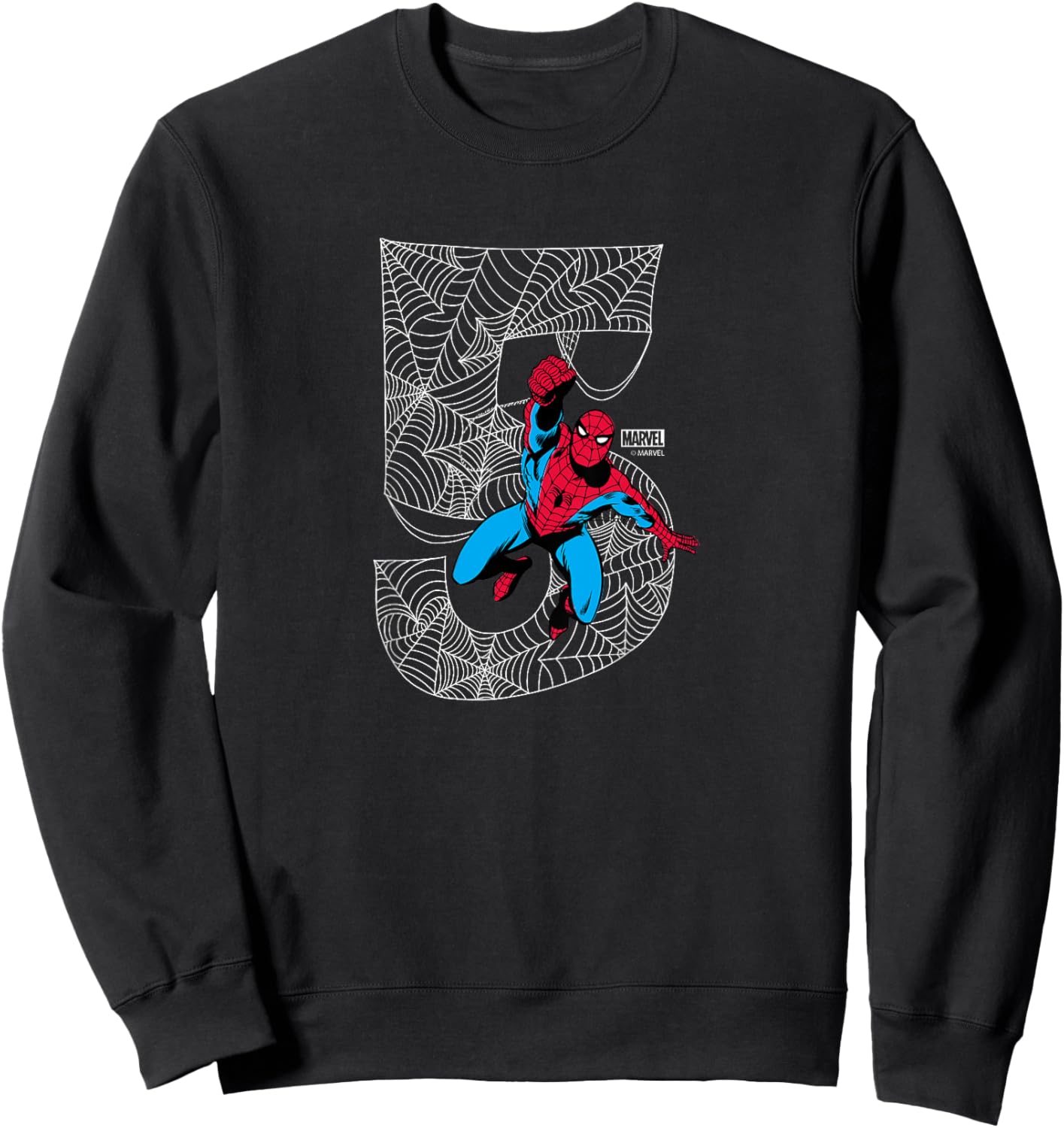 Kids Spider-Man - 5th Birthday Sweatshirt - Sweatshirt | Black