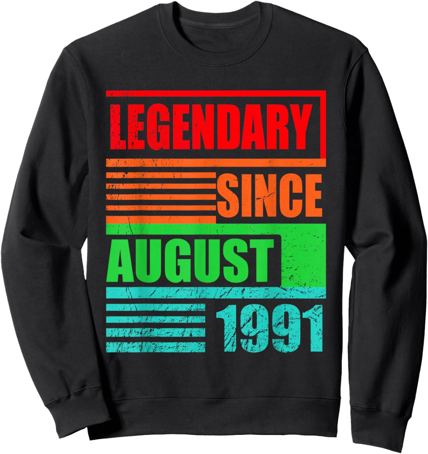 35e Anniversaire légendaire Depuis août 1991 Citation d'anniversaire Sweatshirt - Sweatshirt | Black