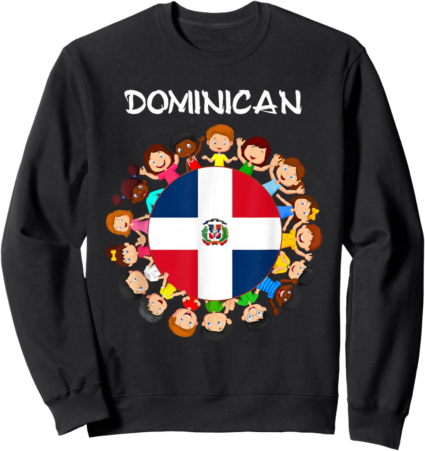 Dominican Hispanic Heritage Month Kids Sweatshirt - Sweatshirt | Black