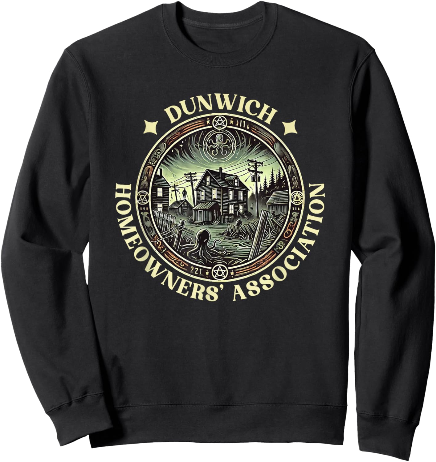 Dunwich Horror Miskatonic Lovecraft Cthulhu Necronomicon Sweatshirt - Sweatshirt | Black