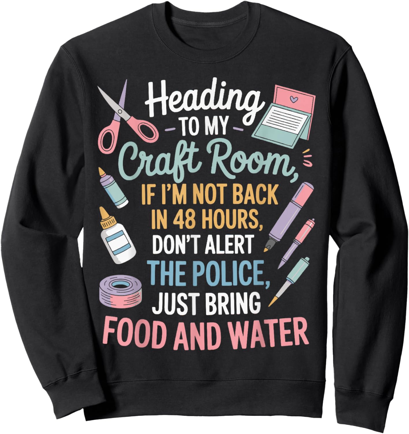Scrapbooking Crafty Sweatshirt - Sweatshirt | Black