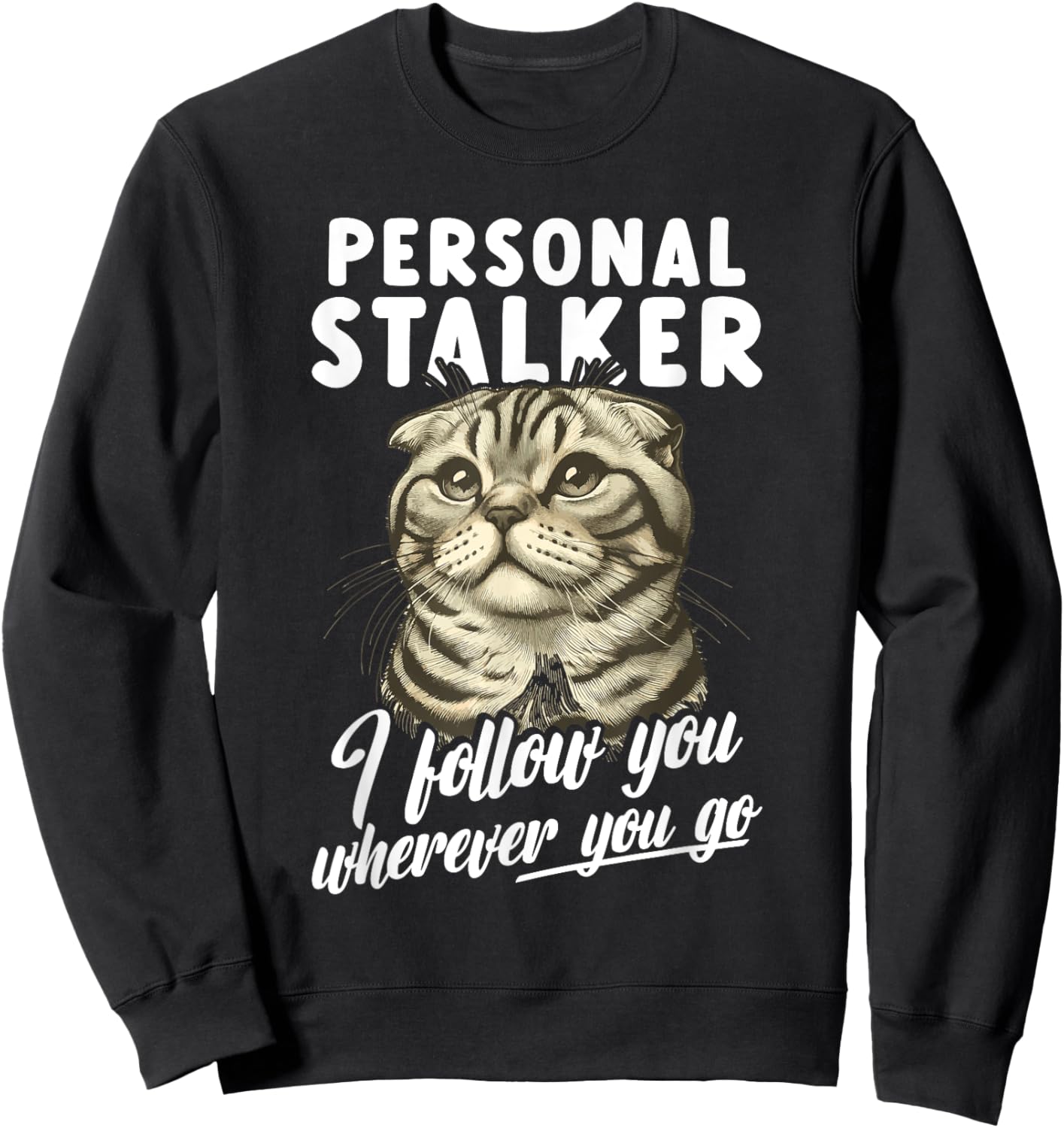 Cat Lover Costume for Scottish Fold Mom Scottish Folds Sweatshirt - Sweatshirt | Black