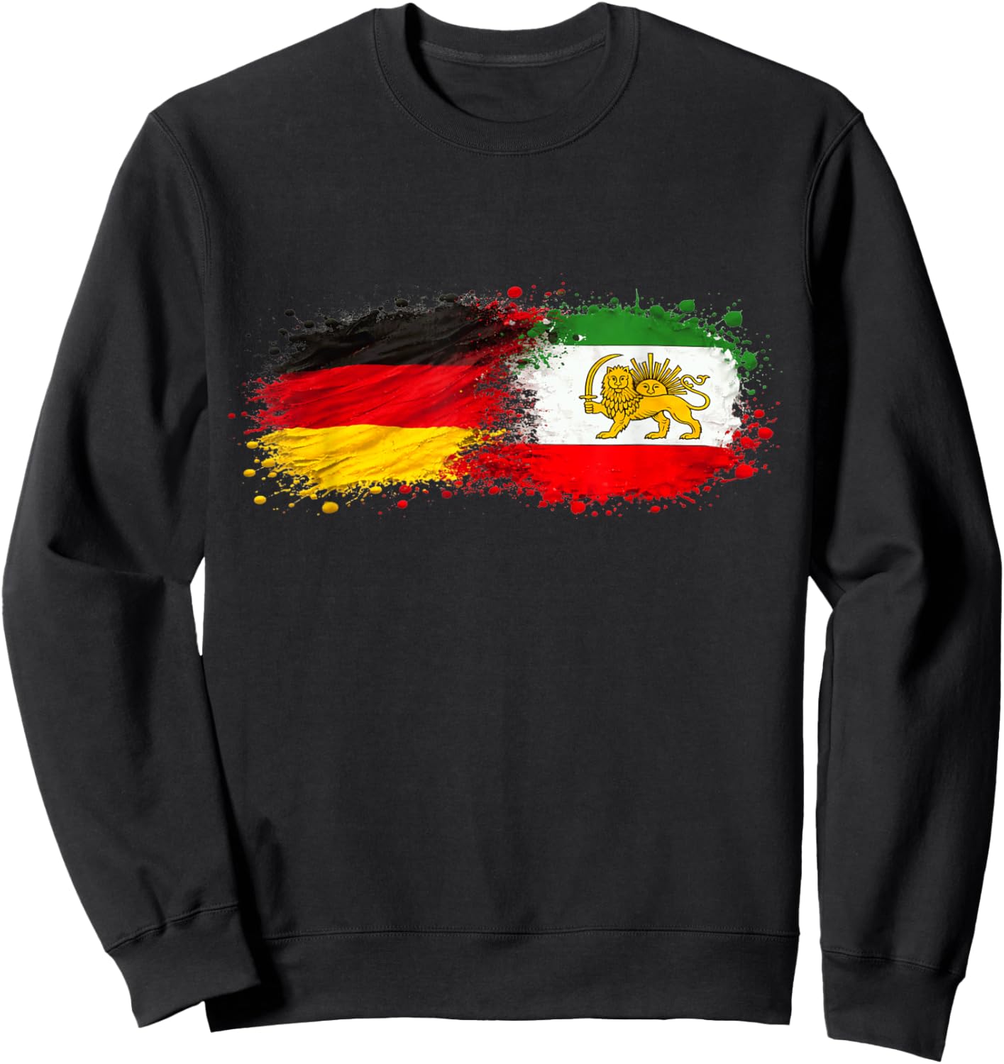 Iran & Germany Together, Half German, Half Iranian Sweatshirt - Sweatshirt | Black
