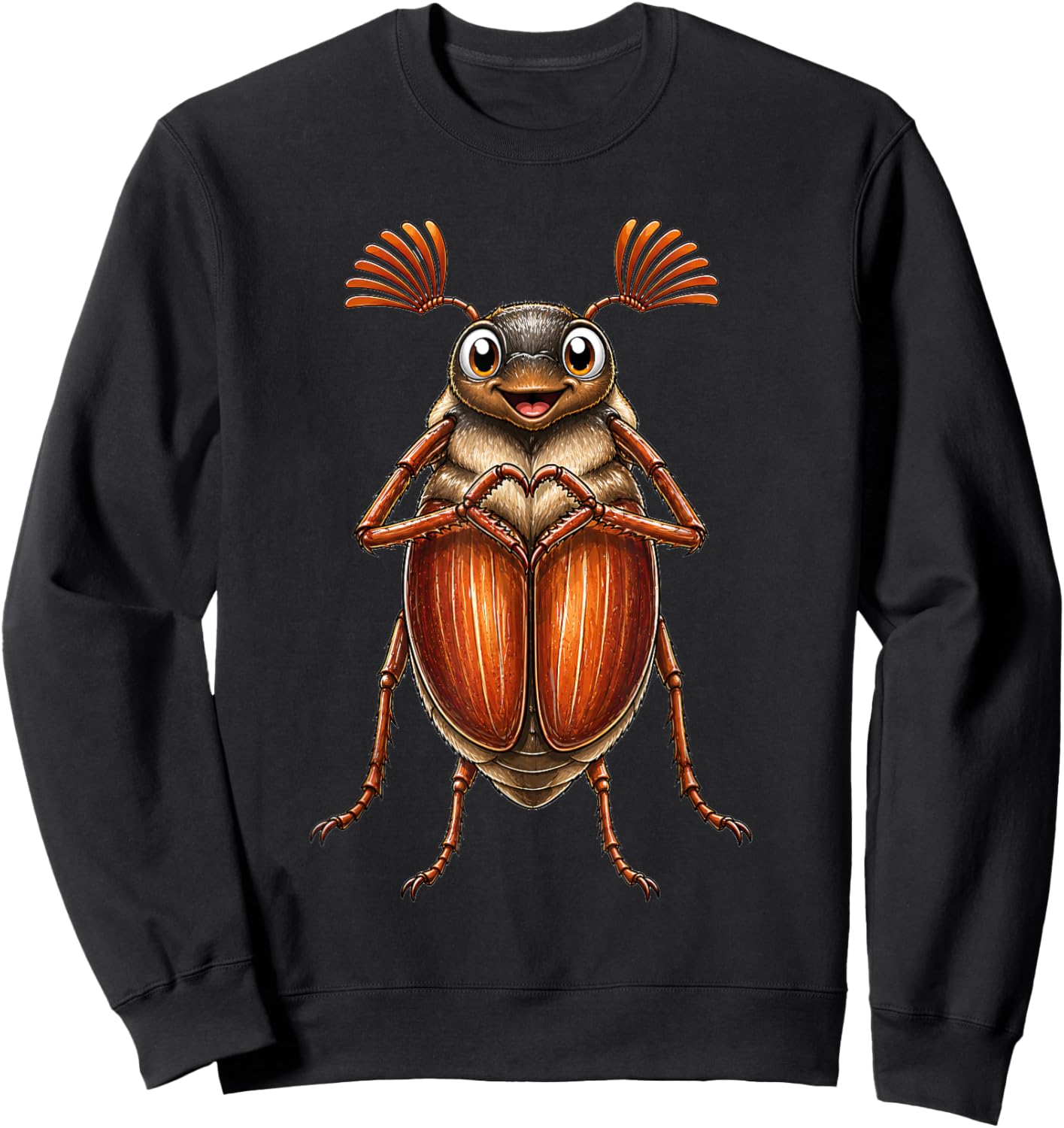 Maikäfer mit Herz | Süßer Maikäfer mit Herzsymbol Sweatshirt - Sweatshirt | Black