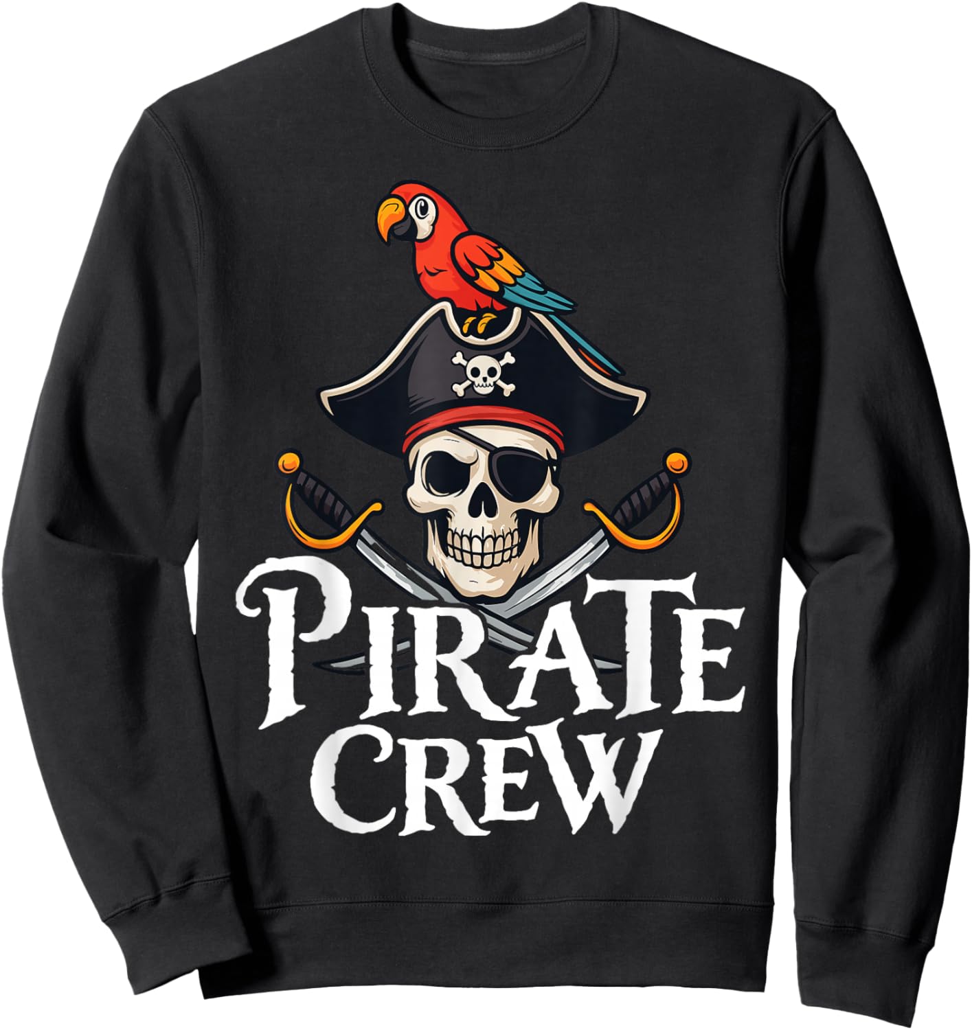 Funny Pirate Crew Halloween Costume Shirt Sweatshirt - Sweatshirt | Black