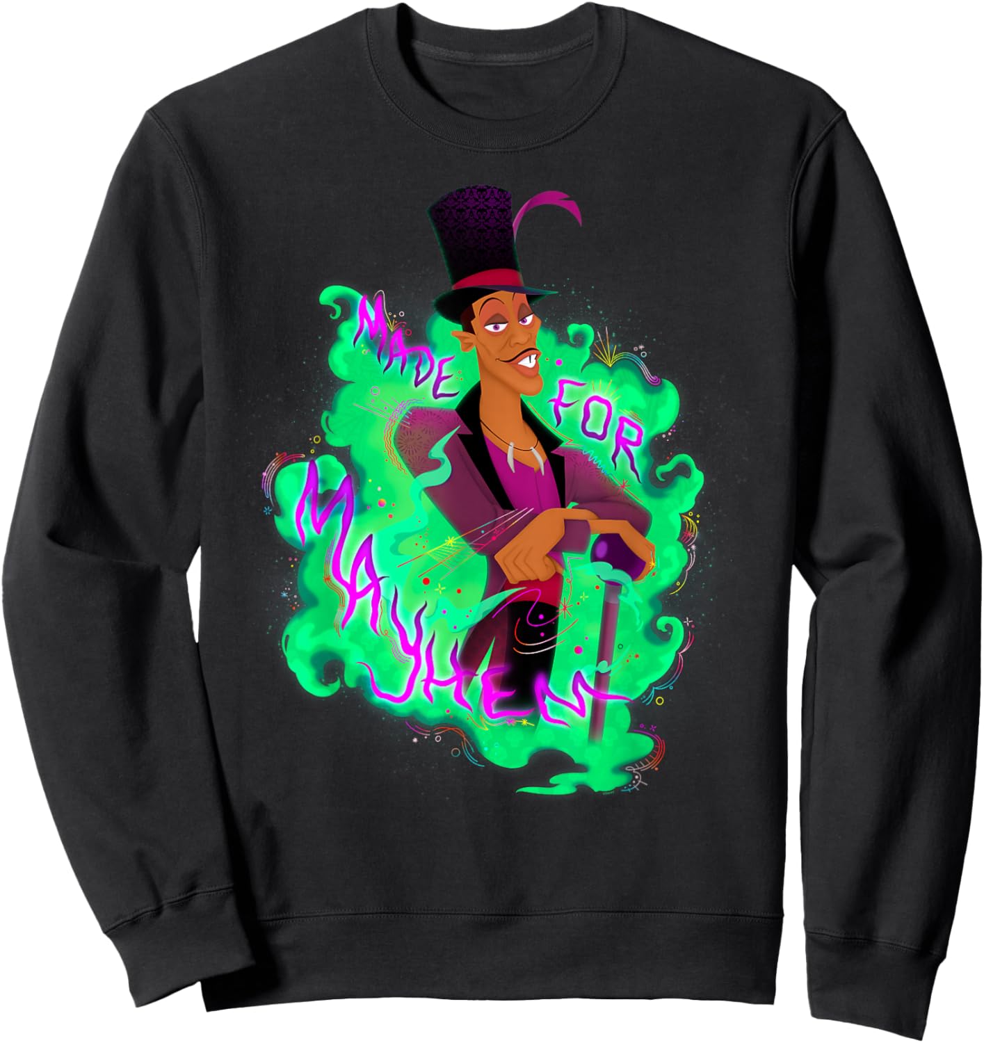 Disney Villains Dr. Facilier Princess Frog Made for Mayhem Sweatshirt - Sweatshirt | Black