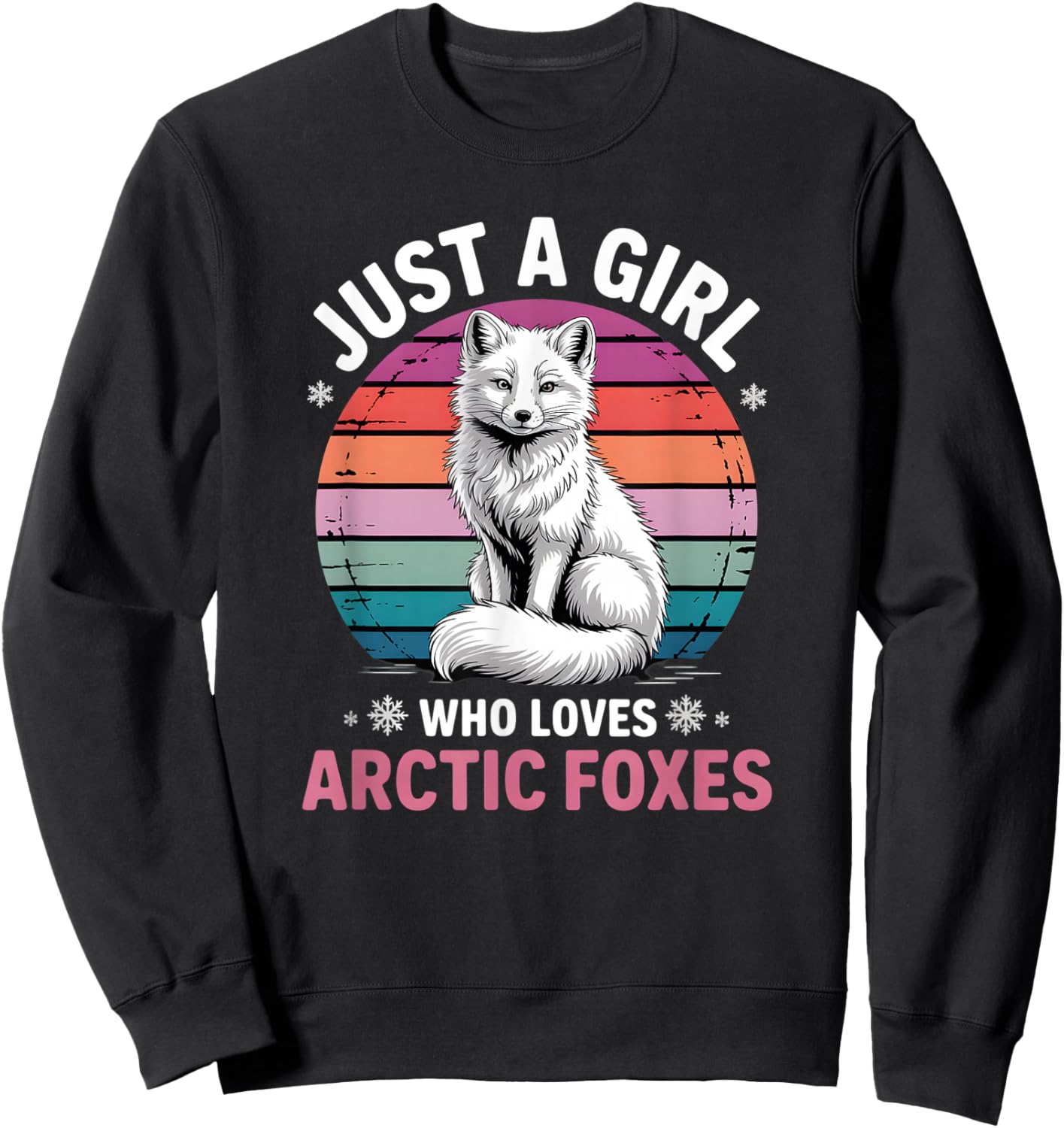 Girls Arctic Fox Sweatshirt - Sweatshirt | Black