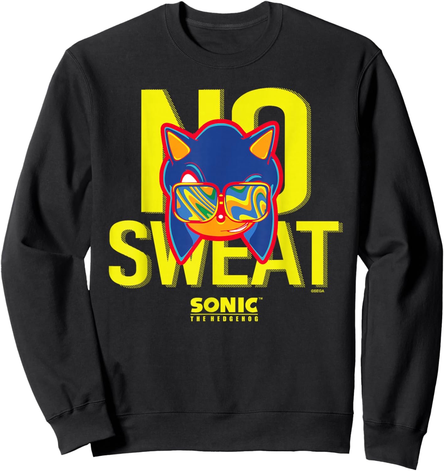 Sonic the Hedgehog - "No Sweat" Sonic Sweatshirt - Sweatshirt | Black