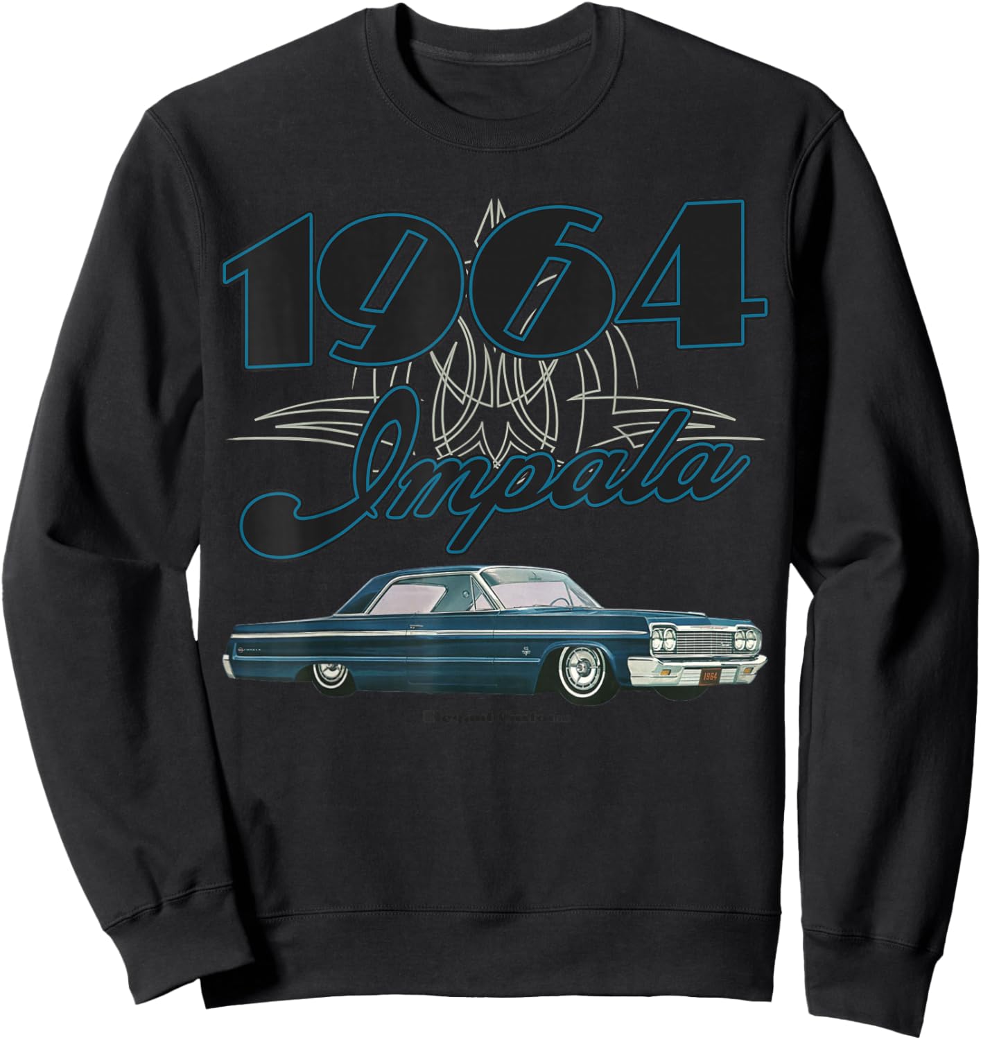 1964 Impala 3.0 Lowrider Kustom Lead Sled Hot Rod Muscle Car Sweatshirt - Sweatshirt | Black