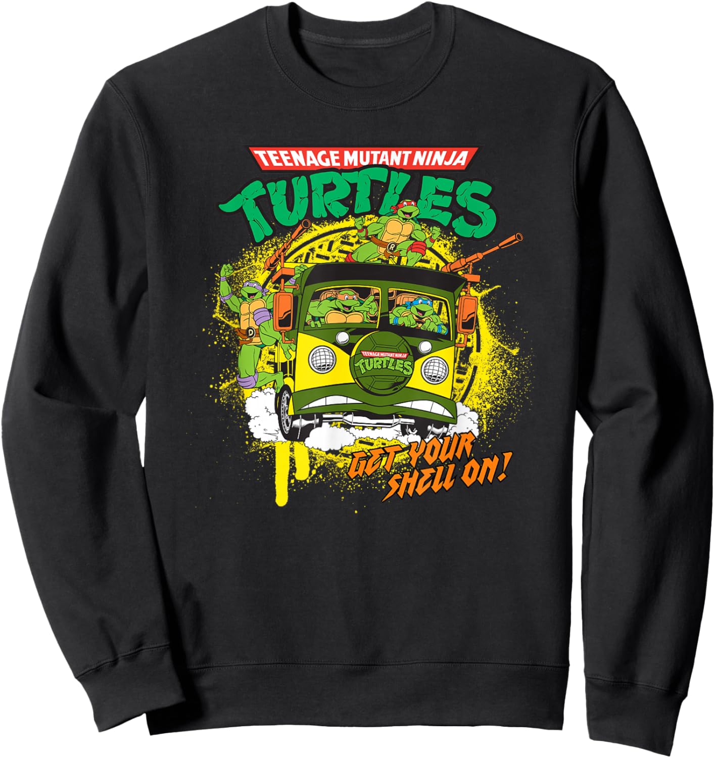 Teenage Mutant Ninja Turtles Get Your Shell on Van Sweatshirt - Sweatshirt | Black