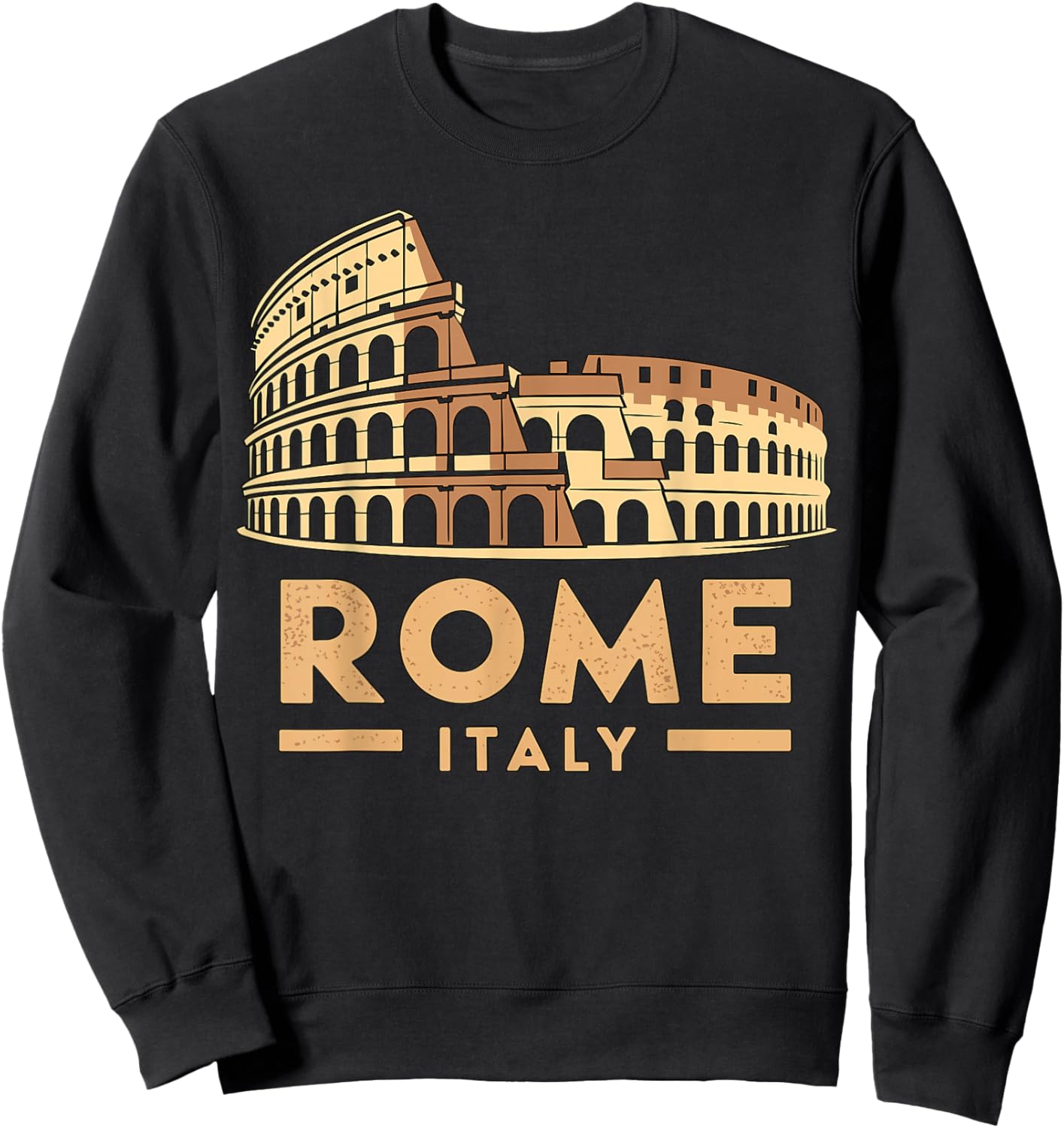 Rome Italy Colosseum Vintage Travel Sweatshirt - Sweatshirt | Black