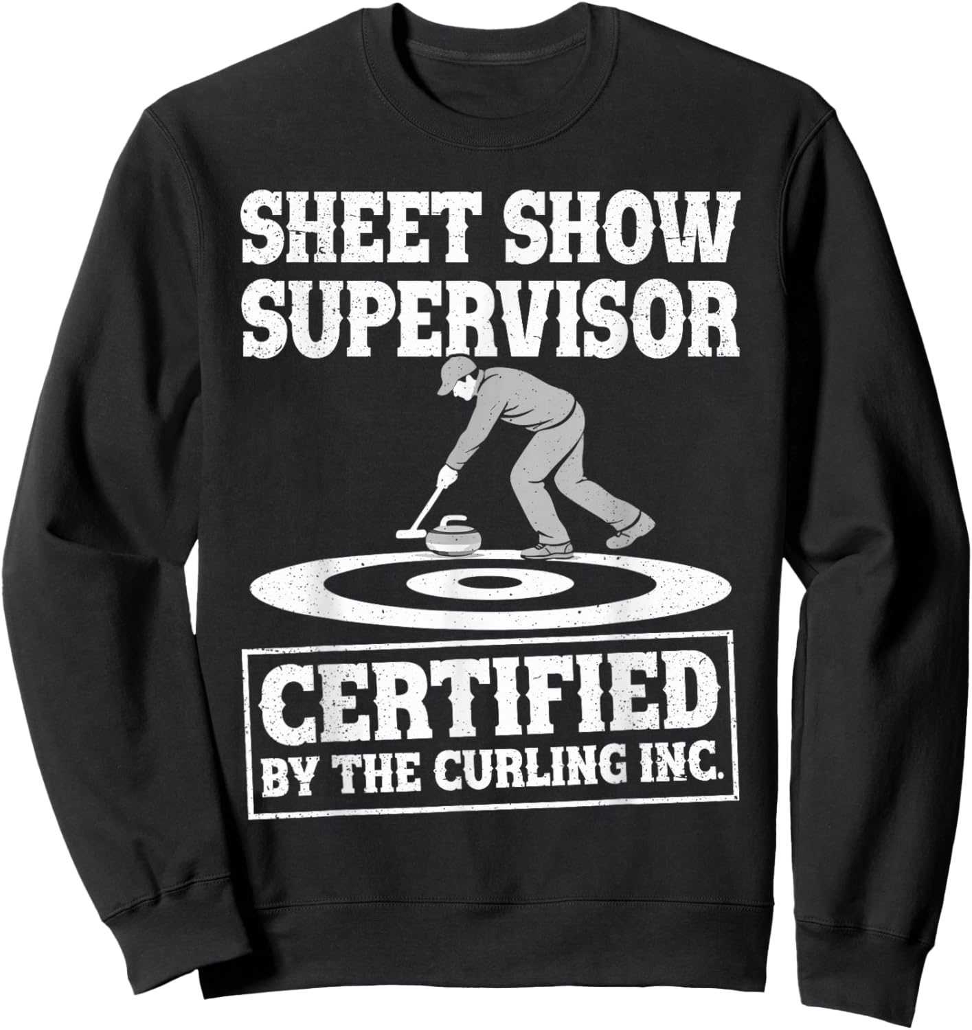 Funny Curling Sport Curler Sweatshirt - Sweatshirt | Black