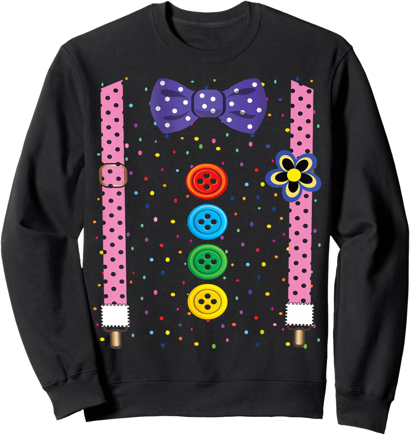 Funny Clown Costumes for Children Carnival Costume Sweatshirt - Sweatshirt | Black