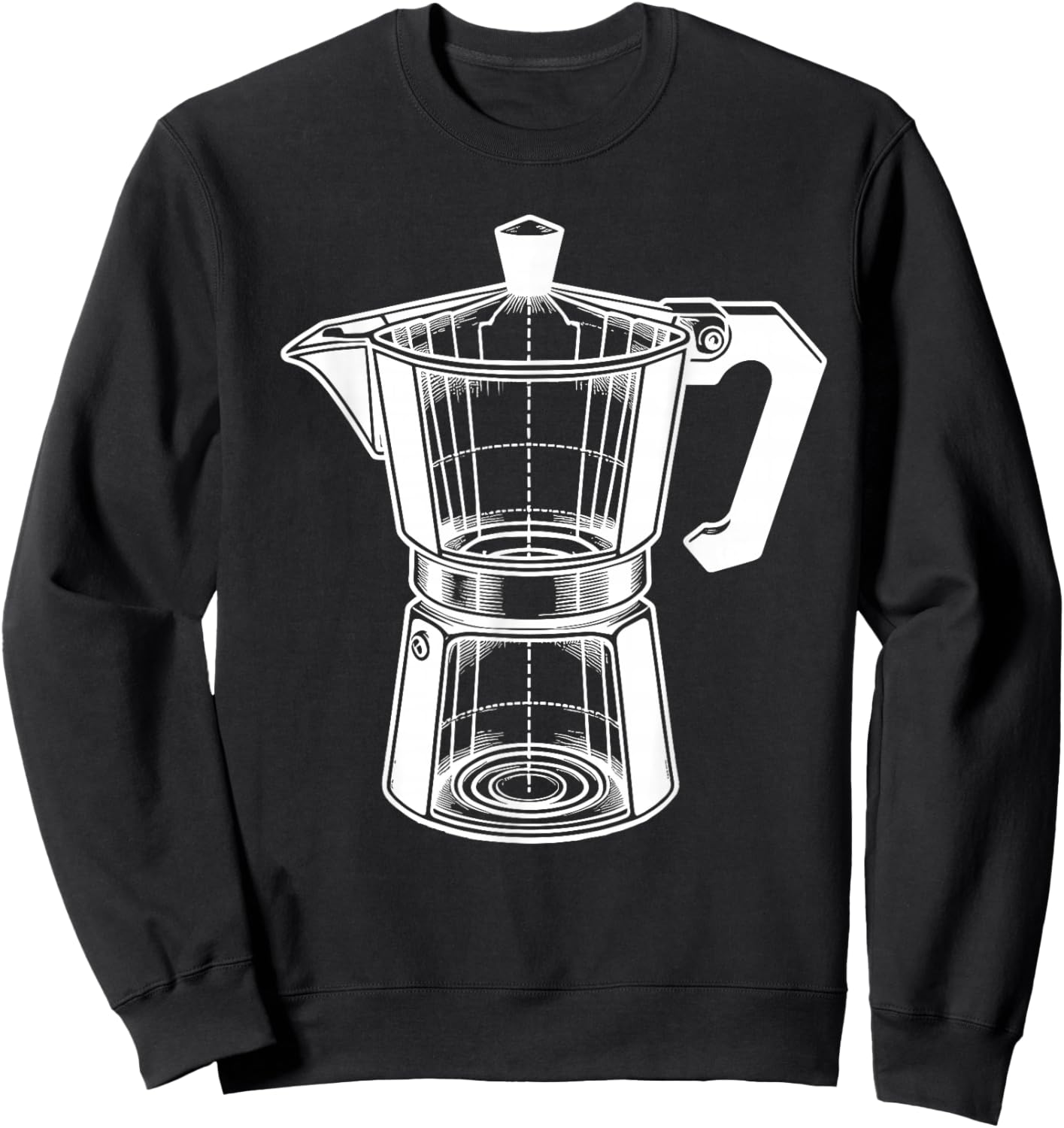 Moka Pot Vintage Coffee Maker Espresso Lovers Sweatshirt - Sweatshirt | Black