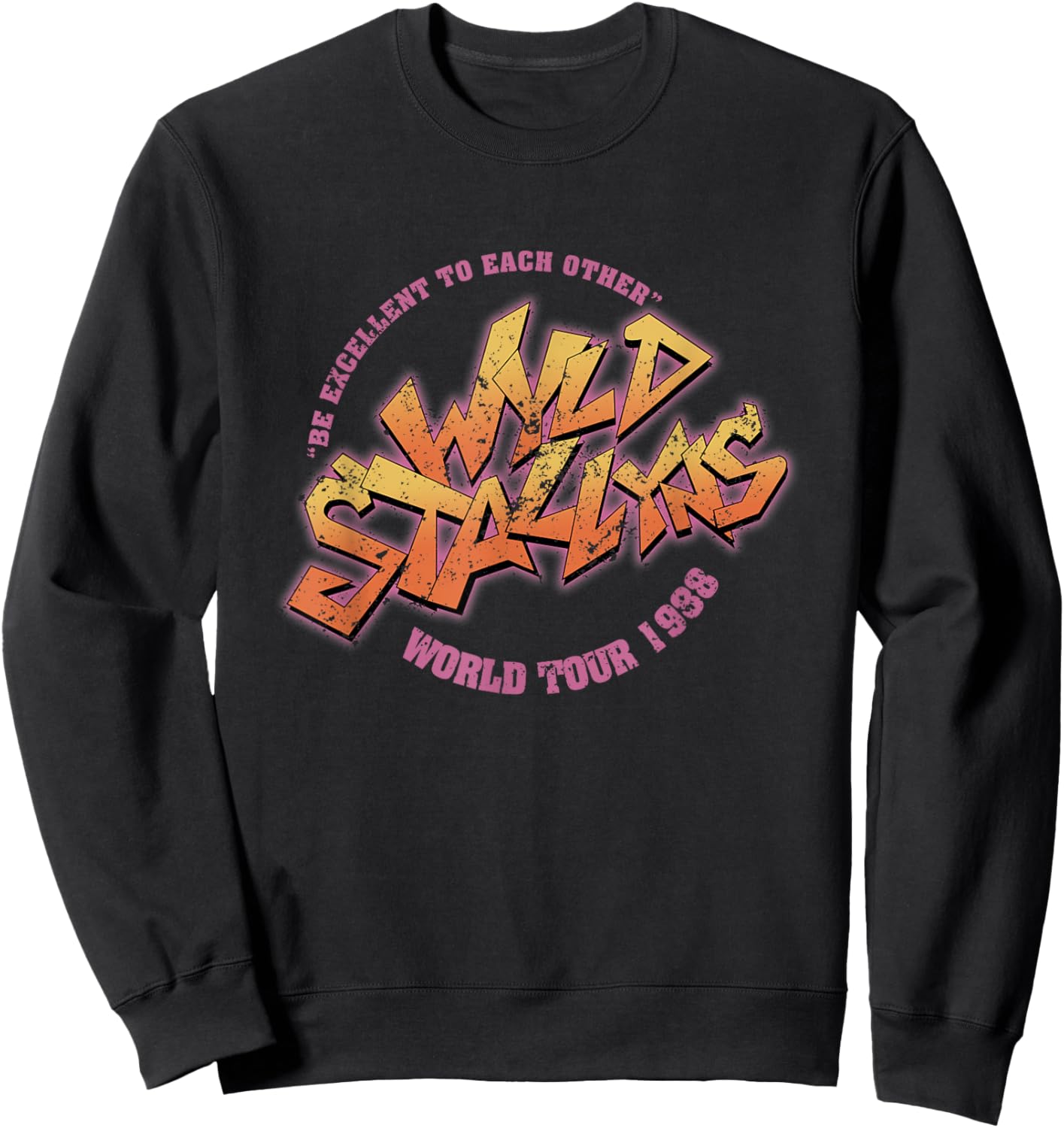 Wyld Retro Funny Tour Stallyns 80s movies Sweatshirt - Sweatshirt | Black