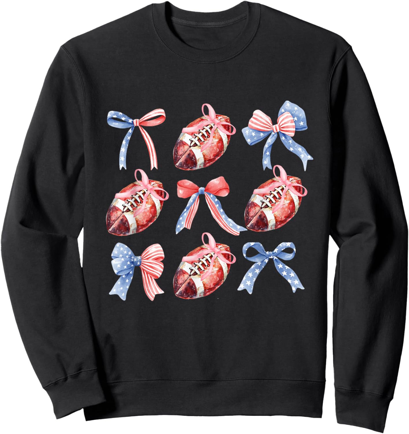 Game Day Coquette Football and girls Sweatshirt - Sweatshirt | Black