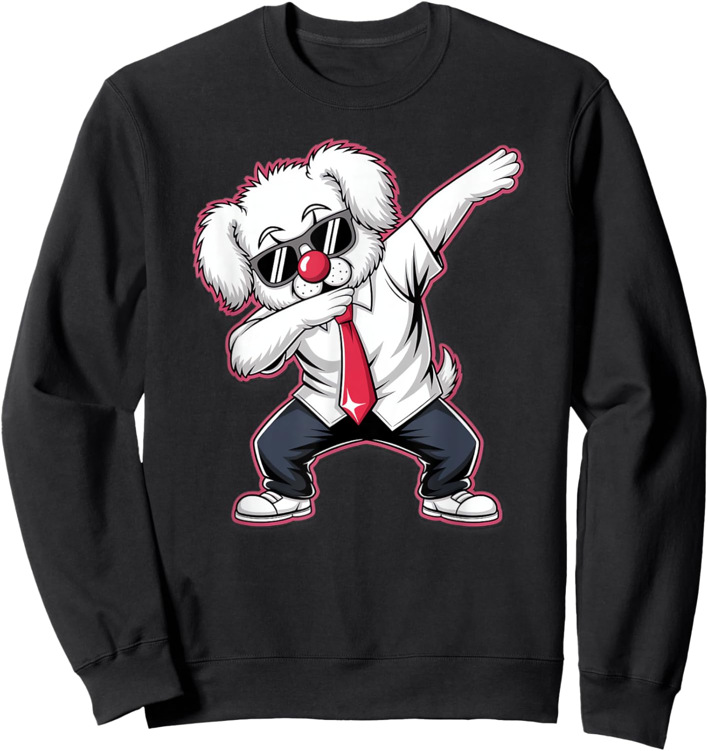 Dabbing Dog Dab Dap Pudel Sweatshirt - Sweatshirt | Black