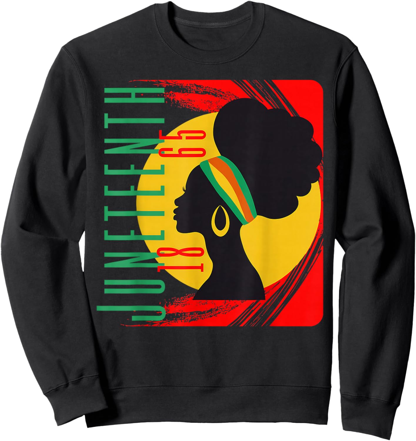 Juneteenth 1865 Freedom Day Black Women Girl African Afro Sweatshirt - Sweatshirt | Black