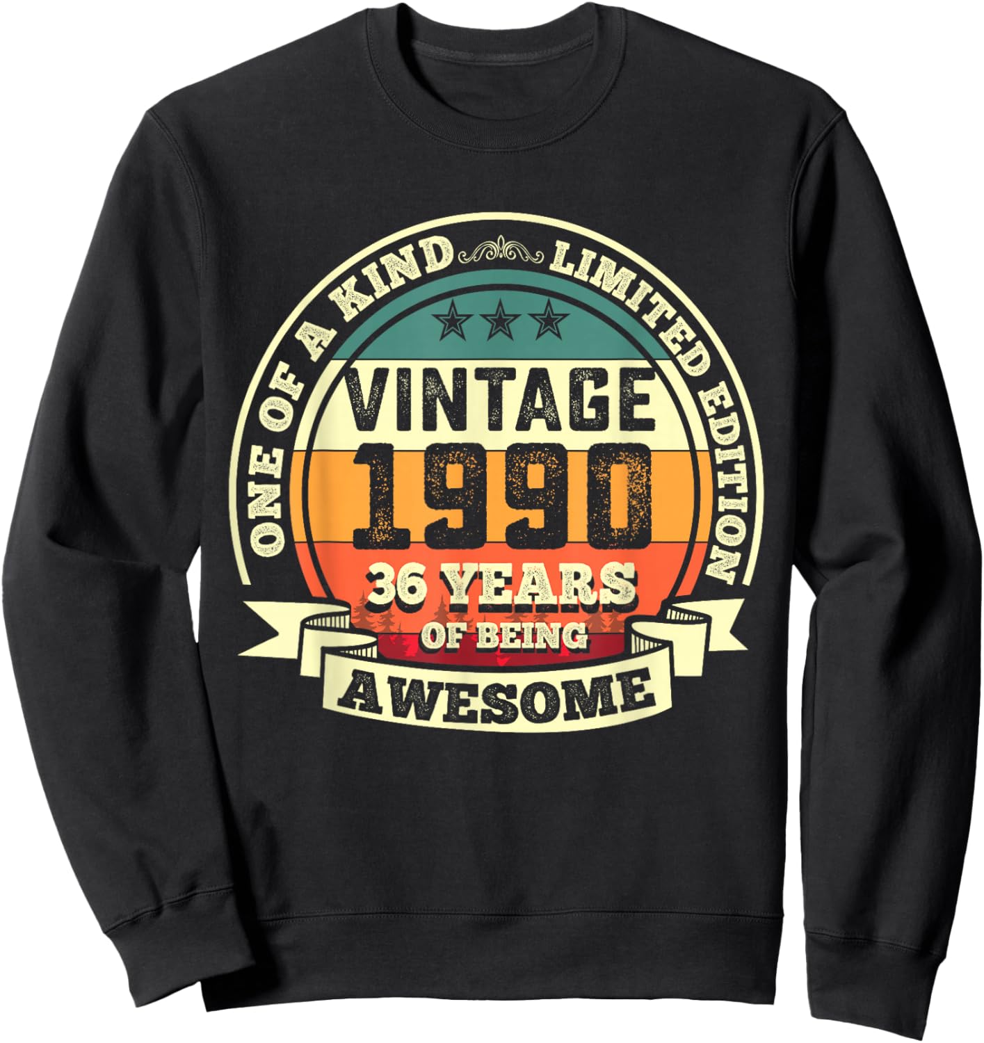 36th Birthday Gift 36 Years of Being Awesome 36 Years Old Sweatshirt - Sweatshirt | Black