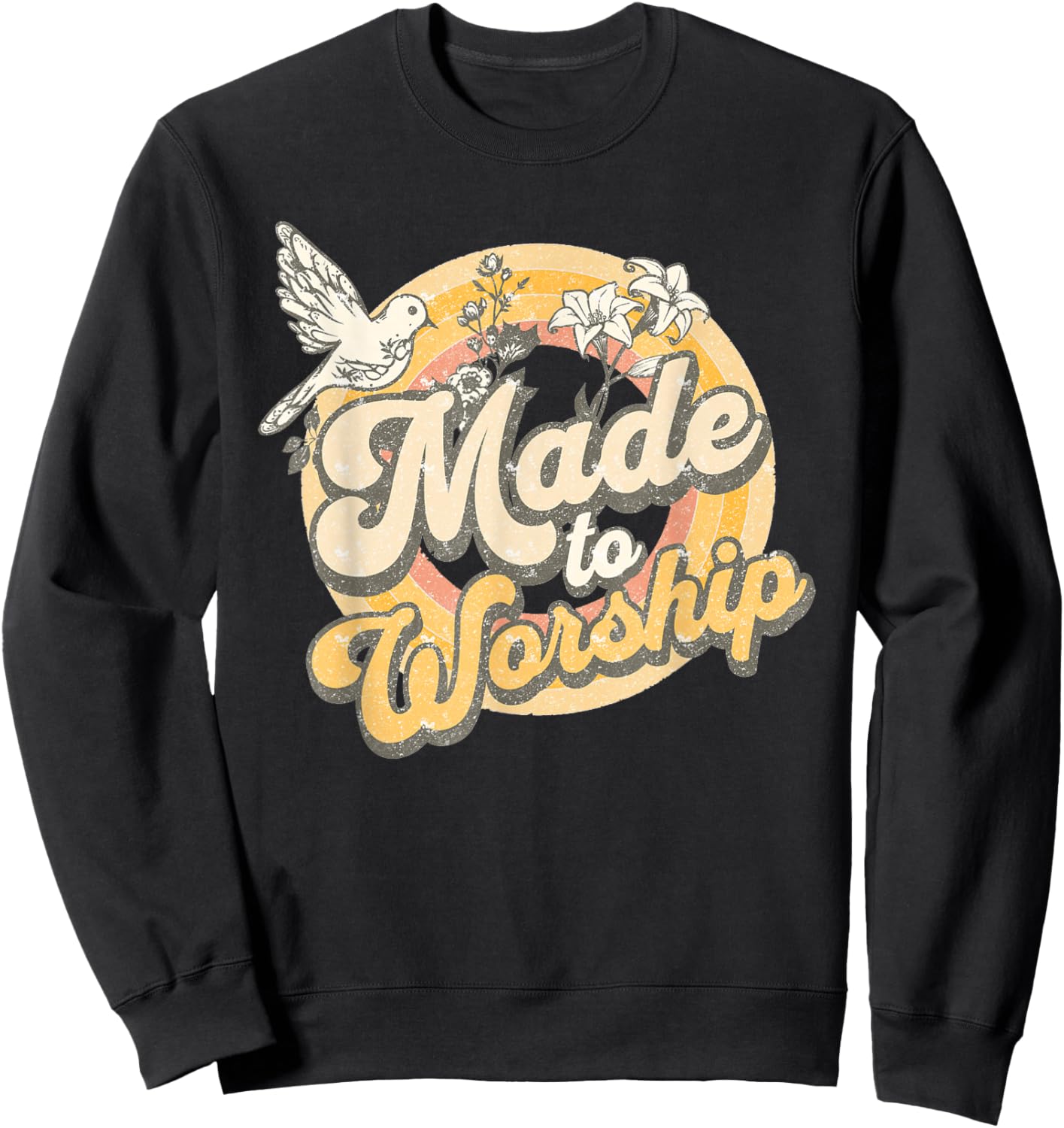 Made To Worship Shirt - Women Men Christian Religious Sweatshirt - Sweatshirt | Black
