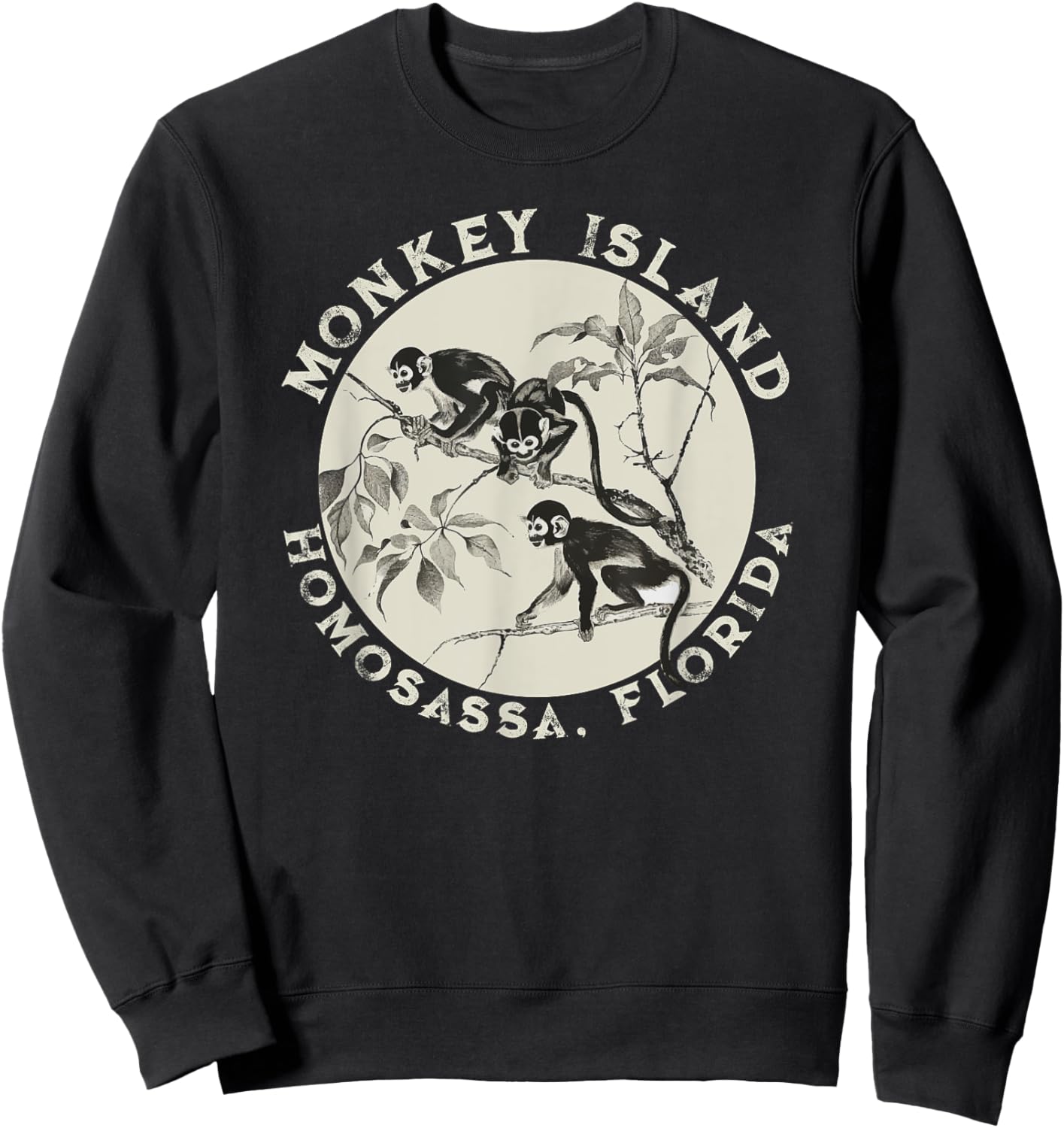 Homosassa Florida Island Of The Spider Monkeys Sweatshirt - Sweatshirt | Black