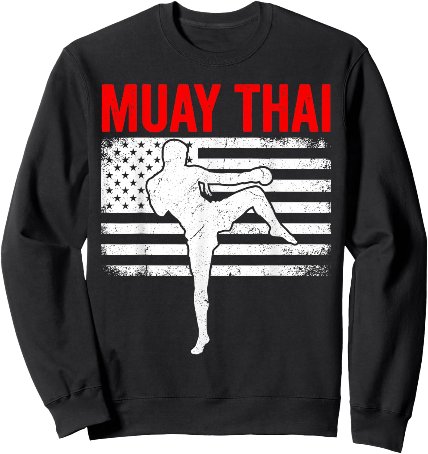 Funny Muay Thai Design Women Kids Mixed Martial Arts Sweatshirt - Sweatshirt | Black
