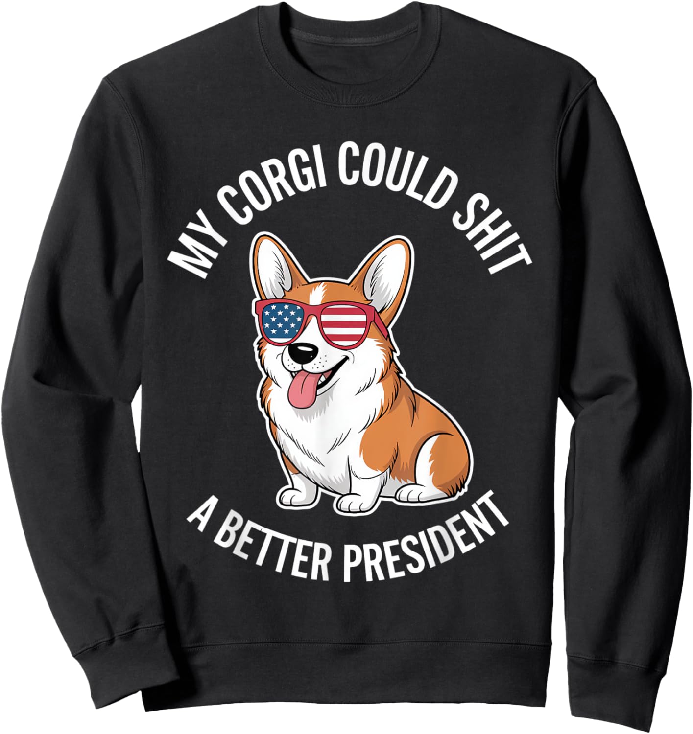 My Corgi Could Shit A Better President Sweatshirt - Sweatshirt | Black