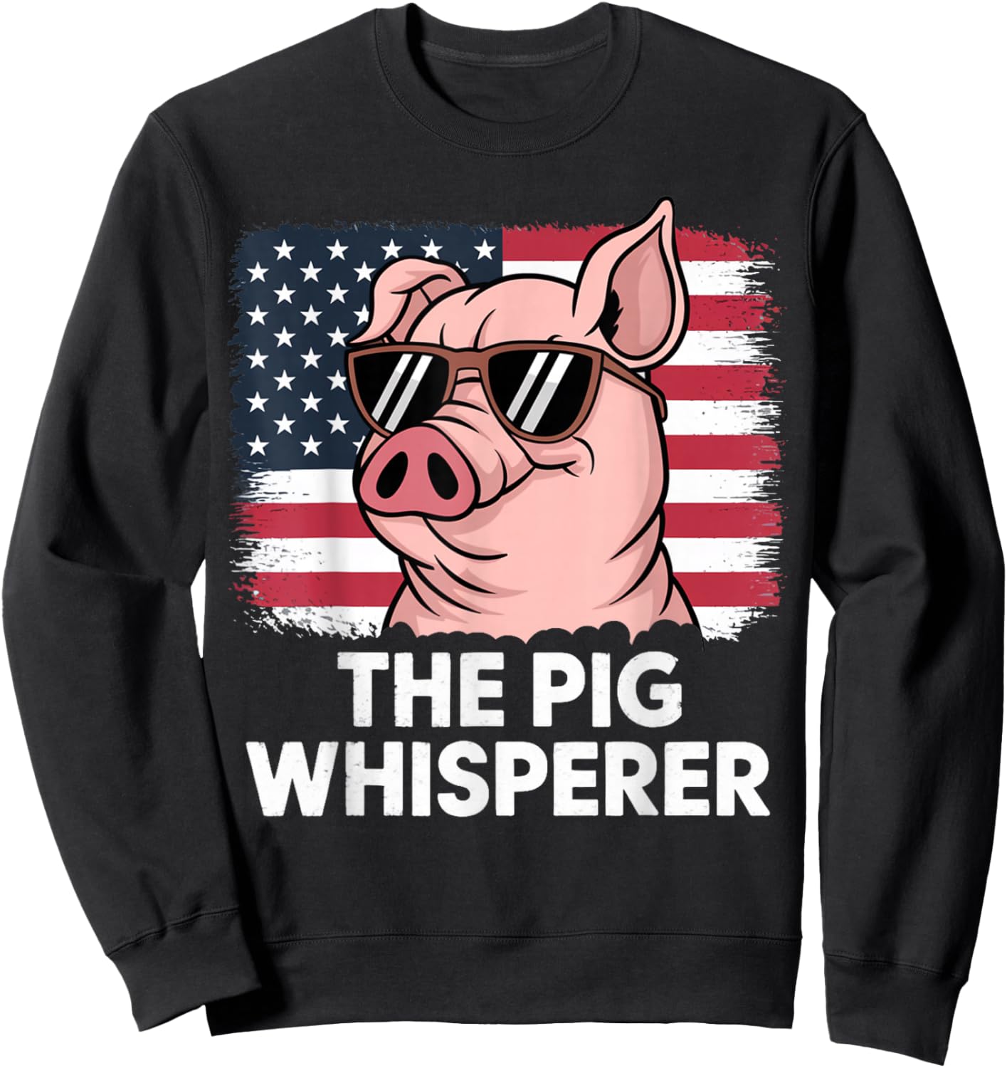 The Pig Whisperer Farmer Animal Farm Funny Women Sweatshirt - Sweatshirt | Black
