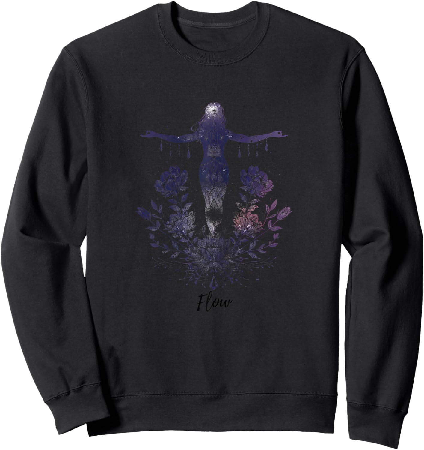 Serene Yoga & Meditation Essentials - Mindfulness Mantra Sweatshirt - Sweatshirt | Black