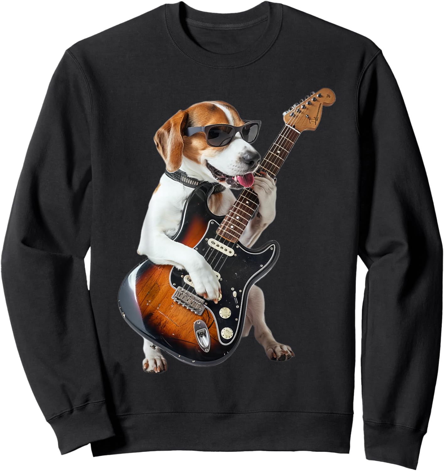 Beagle Guitar Sweatshirt - Sweatshirt | Black