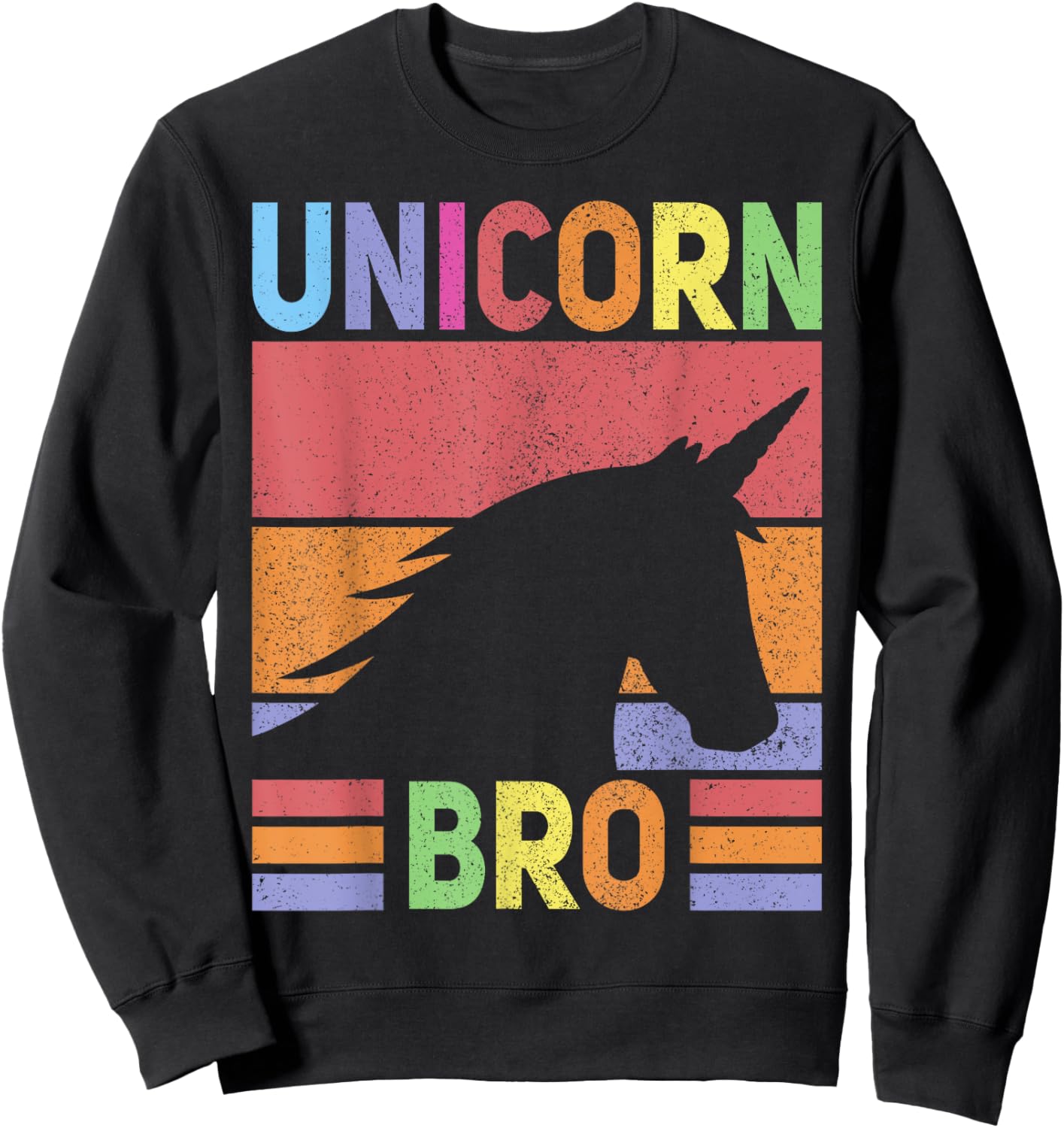 Unicorn Birthday Outfit Brother Unicorn Costume Bro Unicorn Sweatshirt - Sweatshirt | Black
