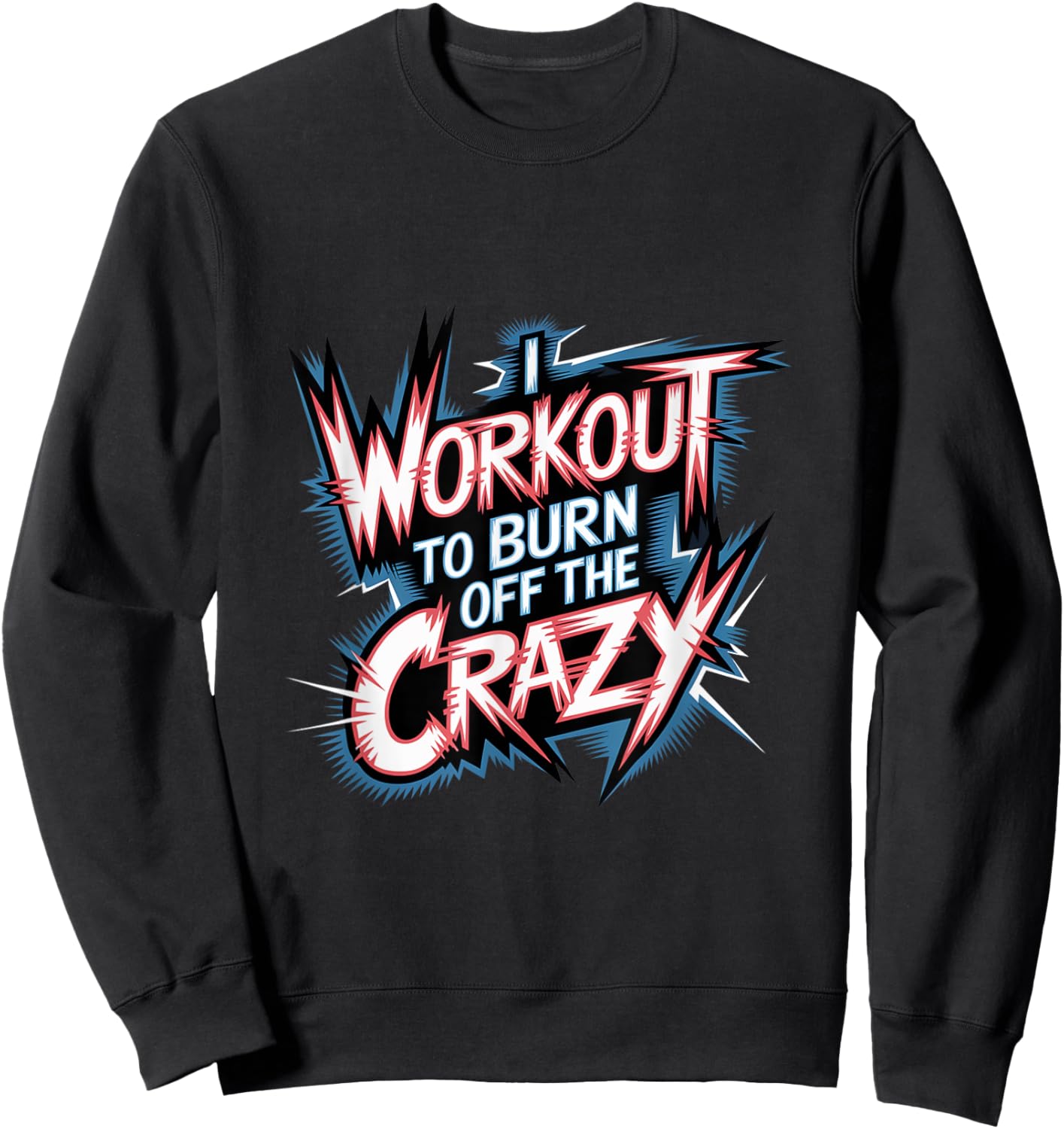 Insane Gym Exercise -Adults Workout Black Small Classic Fit Short Sleeve Cotton Blend Machine Wash Sweatshirt - Sweatshirt | Black