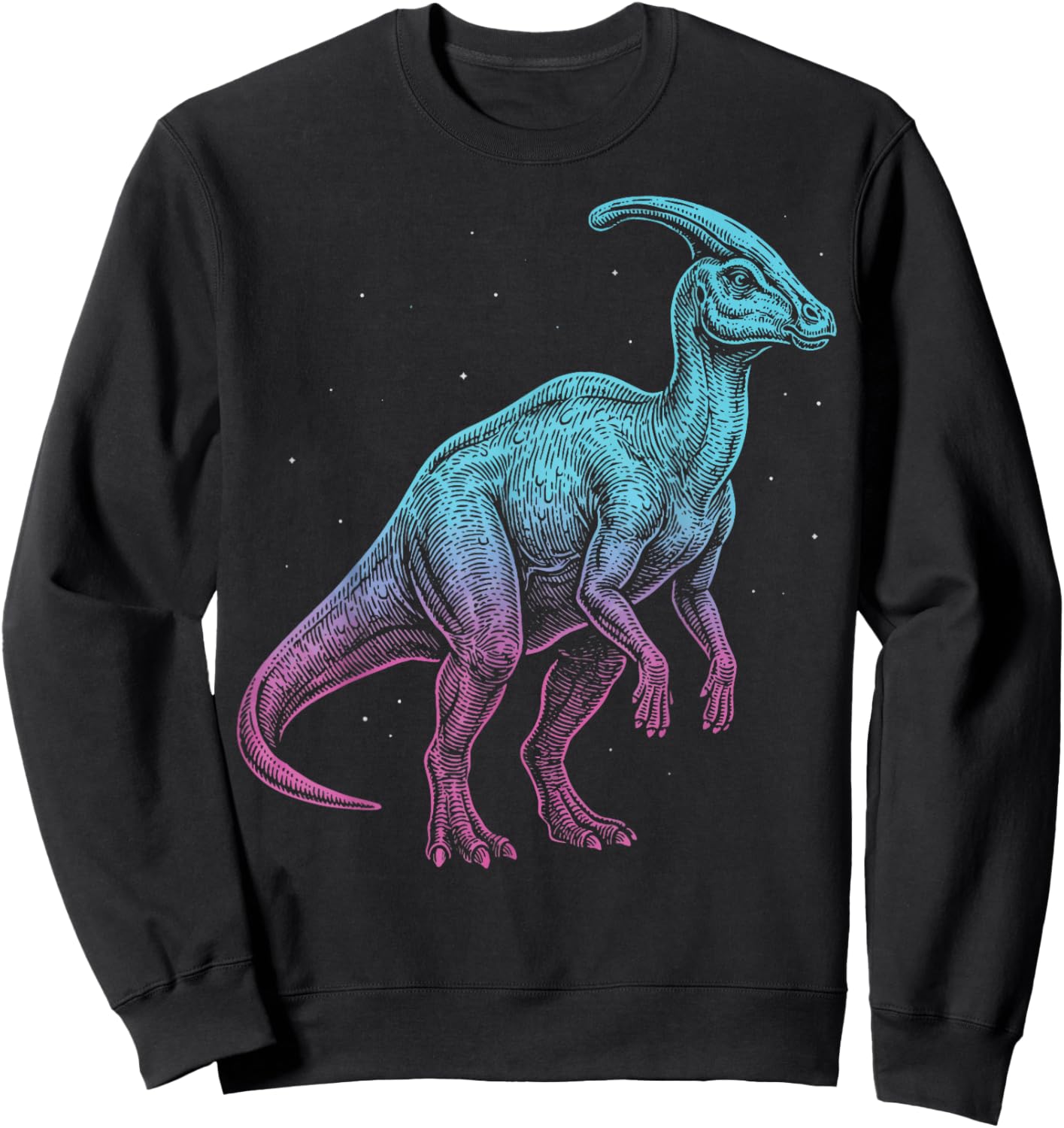 Parasaurolophus Illustration Parasaur Sweatshirt - Sweatshirt | Black